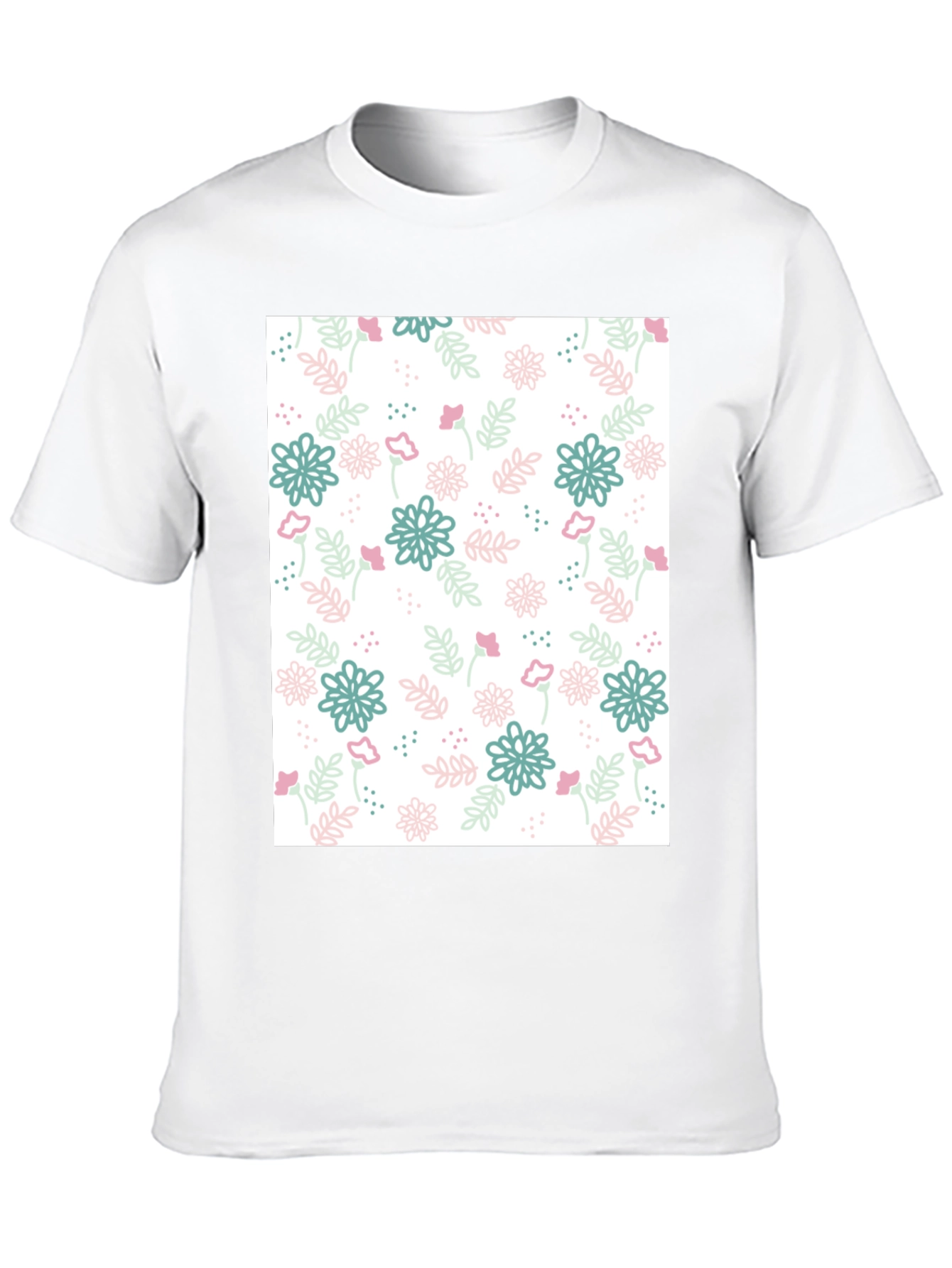 Camiseta Negra Estampado Floral