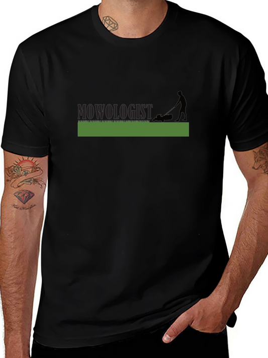 Camiseta Negra Mowologist para Amantes del Jardín
