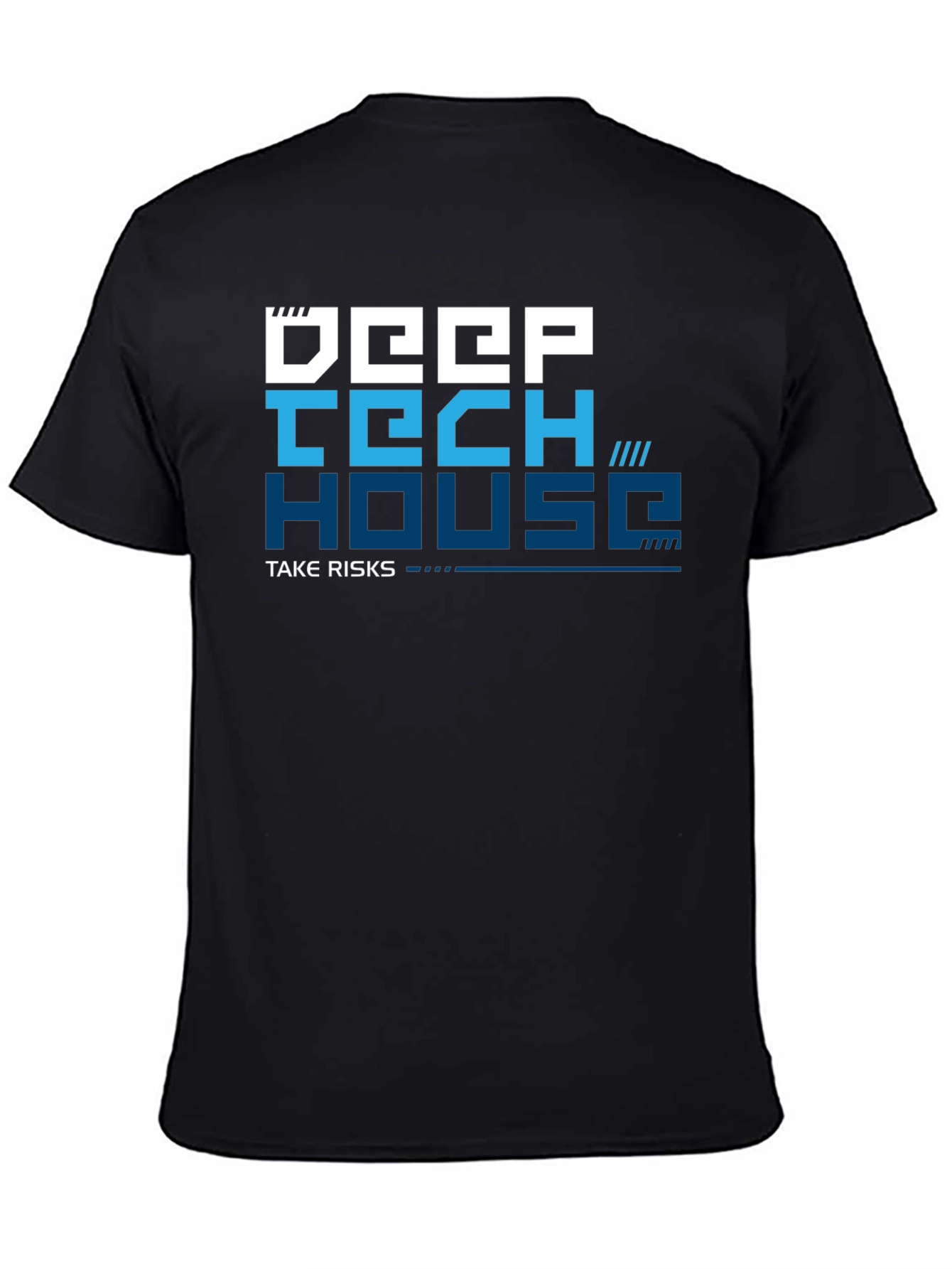 Camiseta Negra Deep Tech House Take Risks