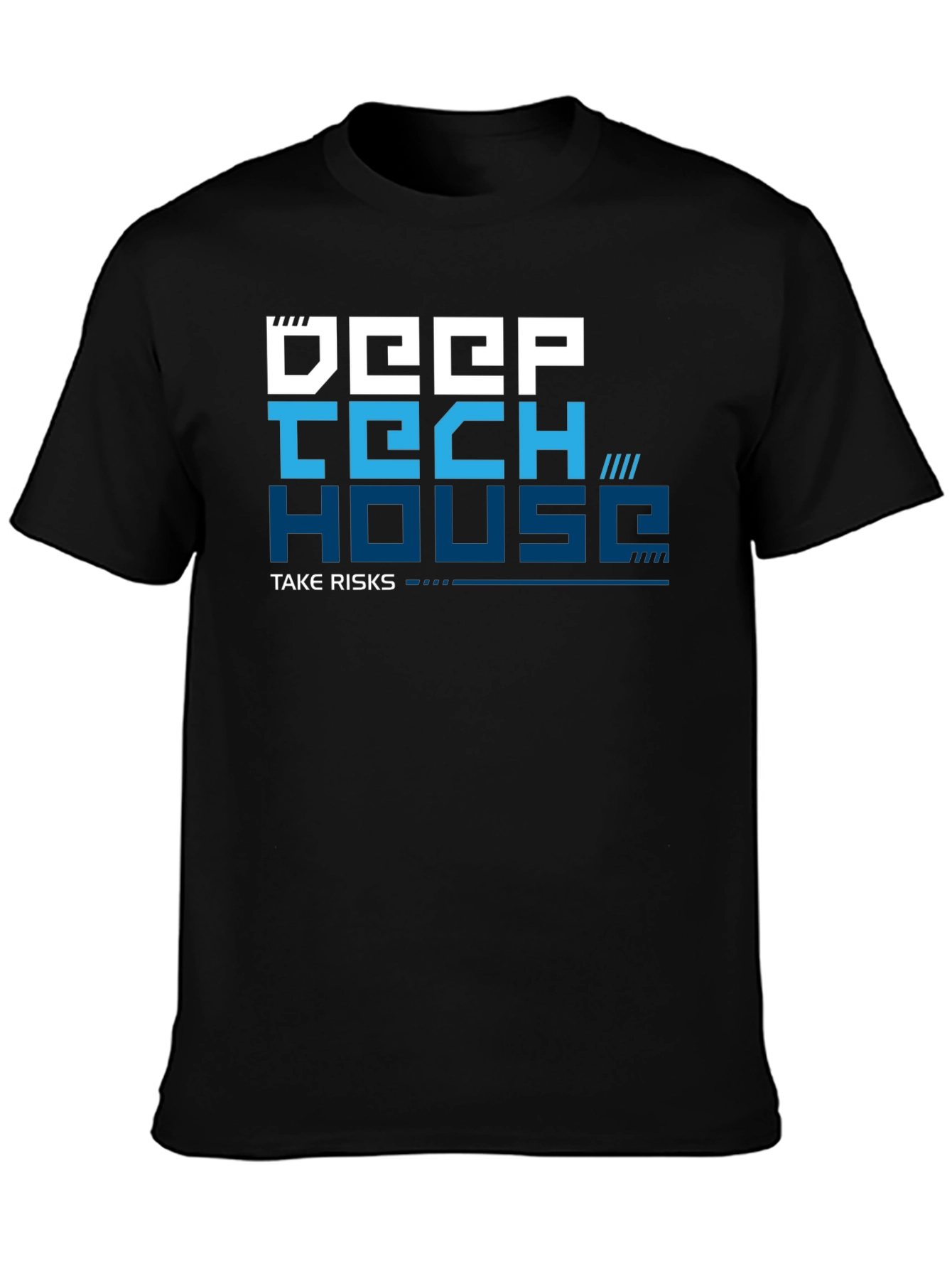 Camiseta Negra Deep Tech House Take Risks