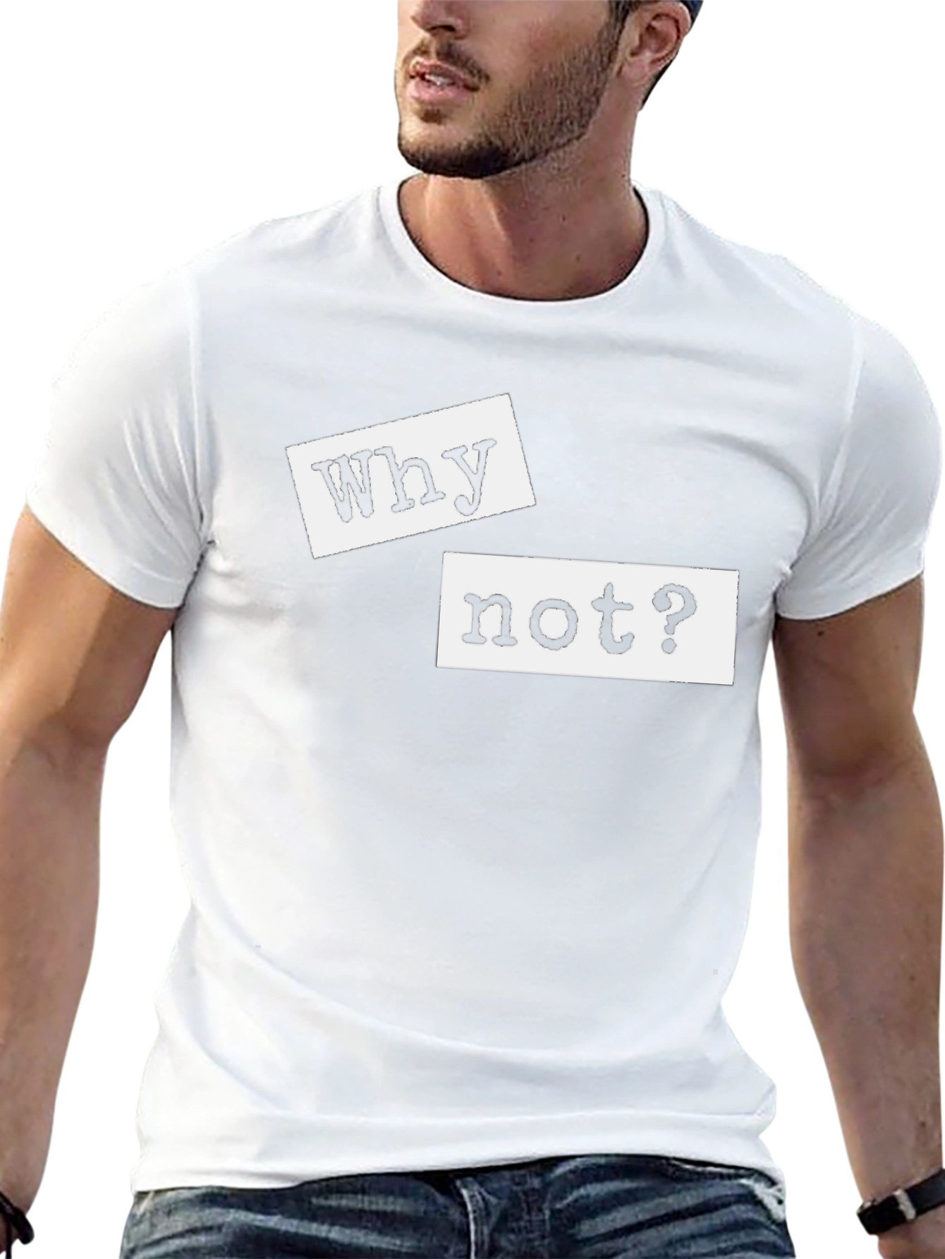 Camiseta Negra con Mensaje Why not?