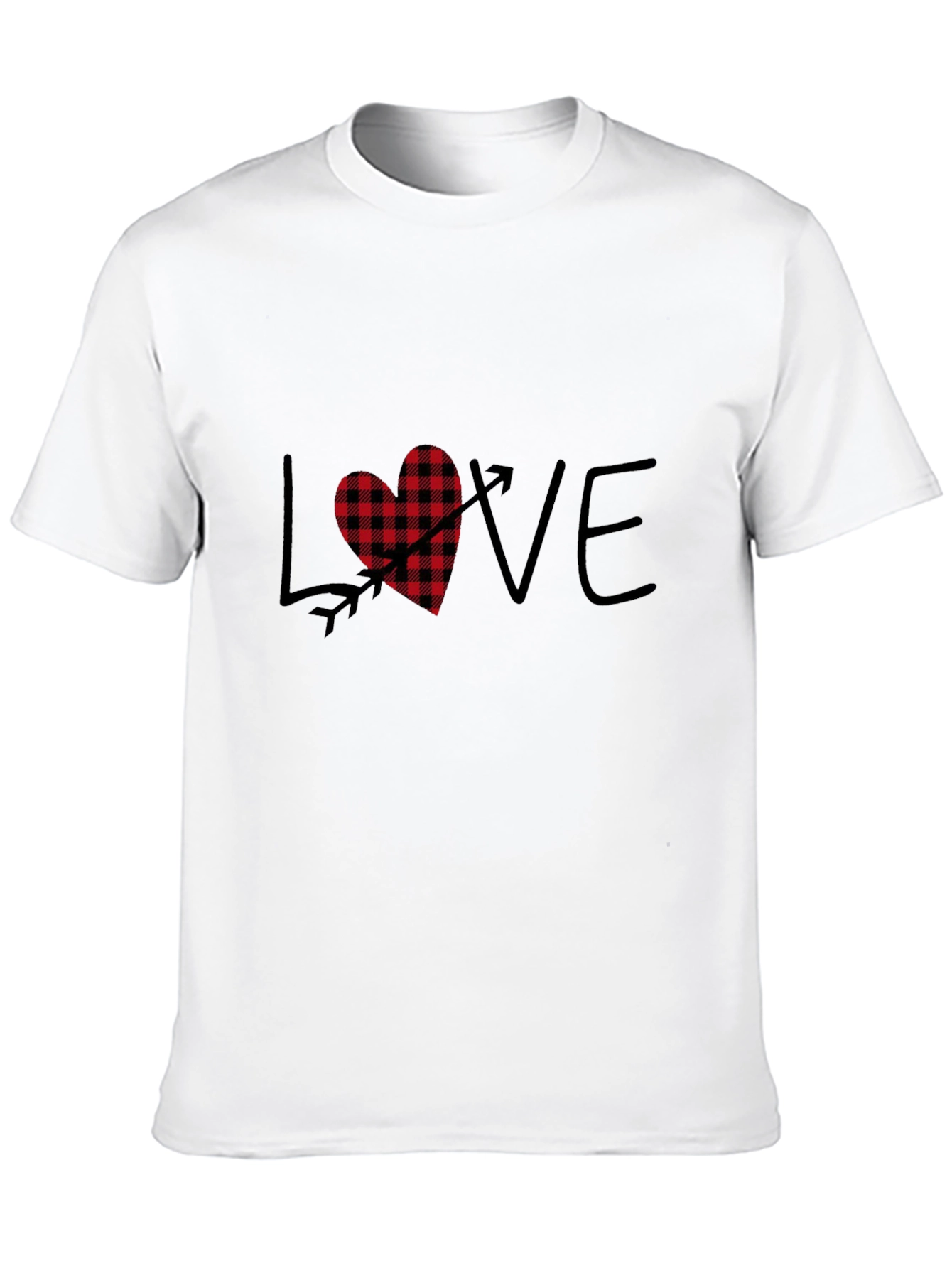 Camiseta Negra Estampada Amor