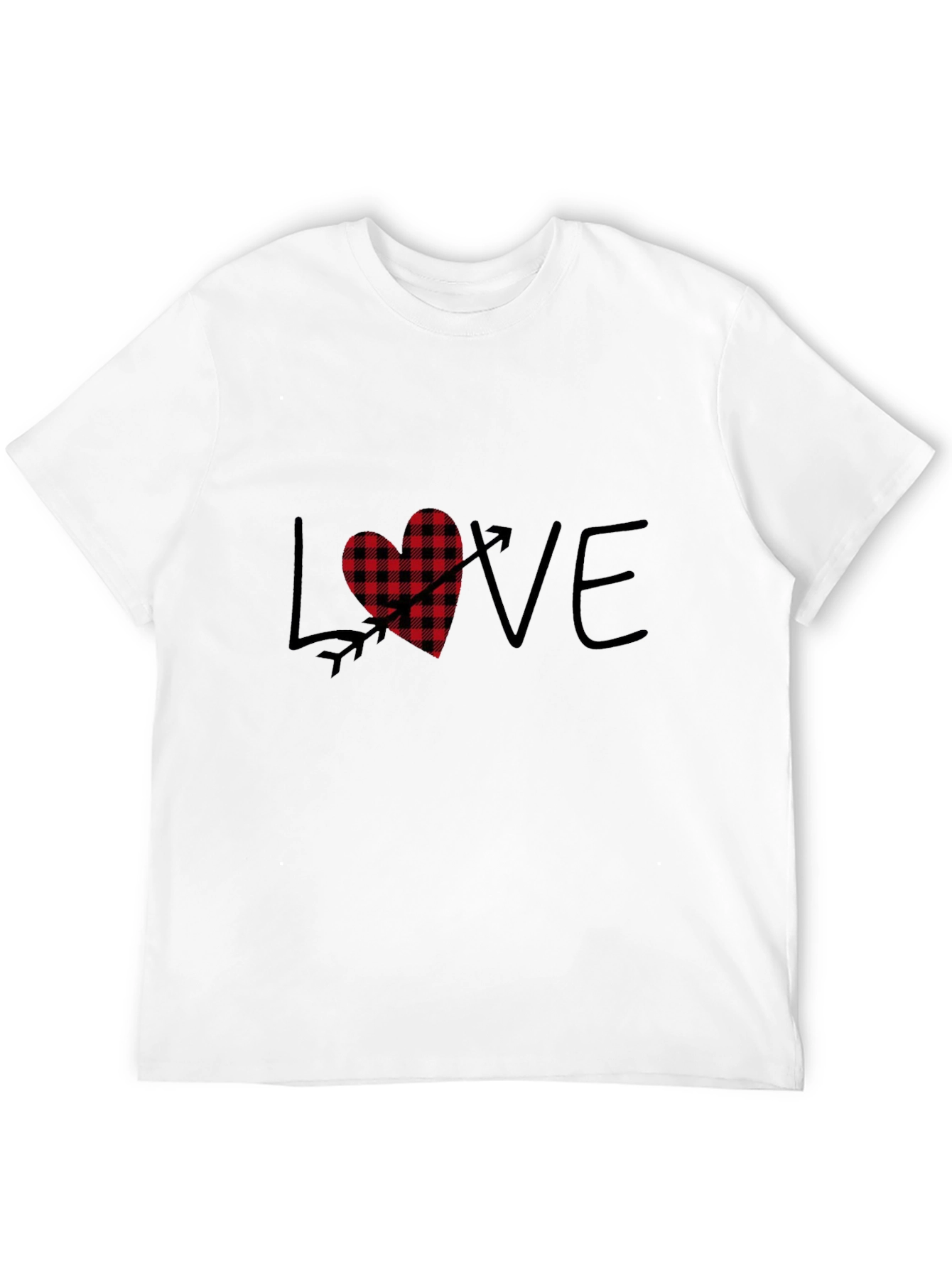 Camiseta Negra Estampada Amor