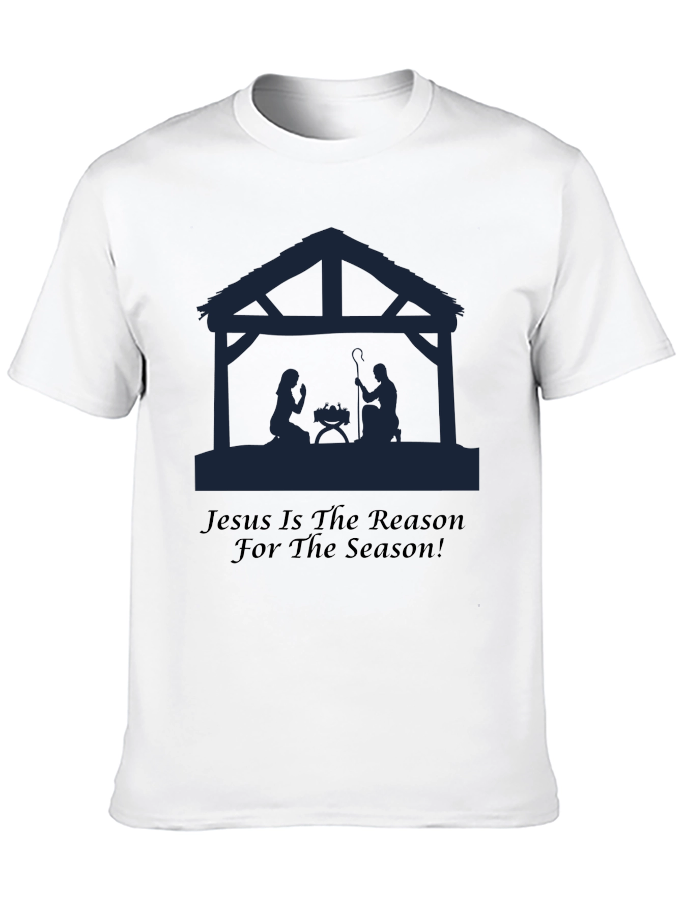 Camiseta Negra: Jesús es la Razón de la Navidad