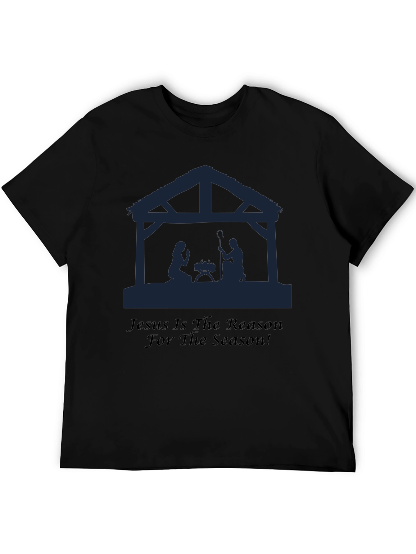 Camiseta Negra: Jesús es la Razón de la Navidad