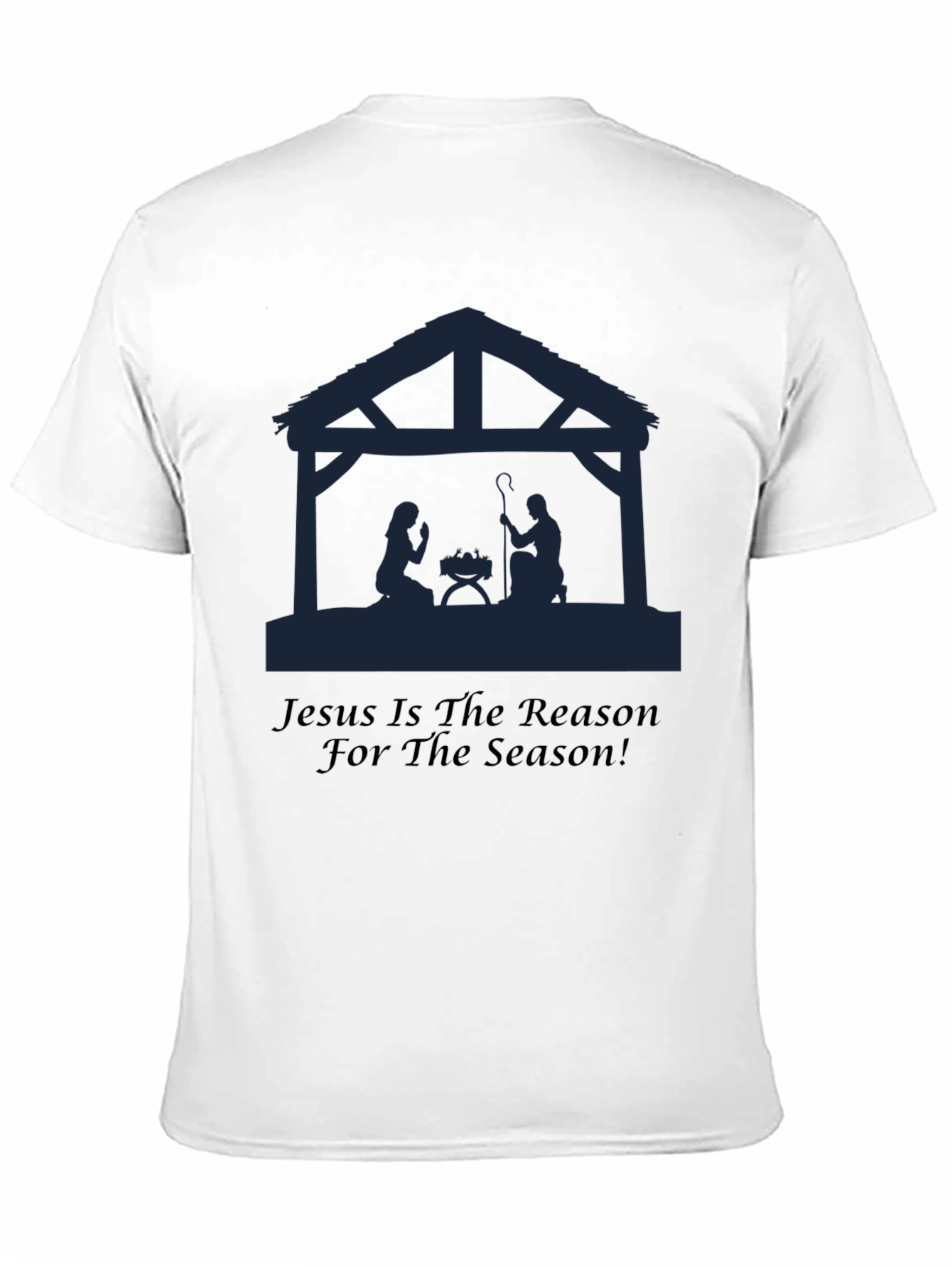 Camiseta Negra: Jesús es la Razón de la Navidad