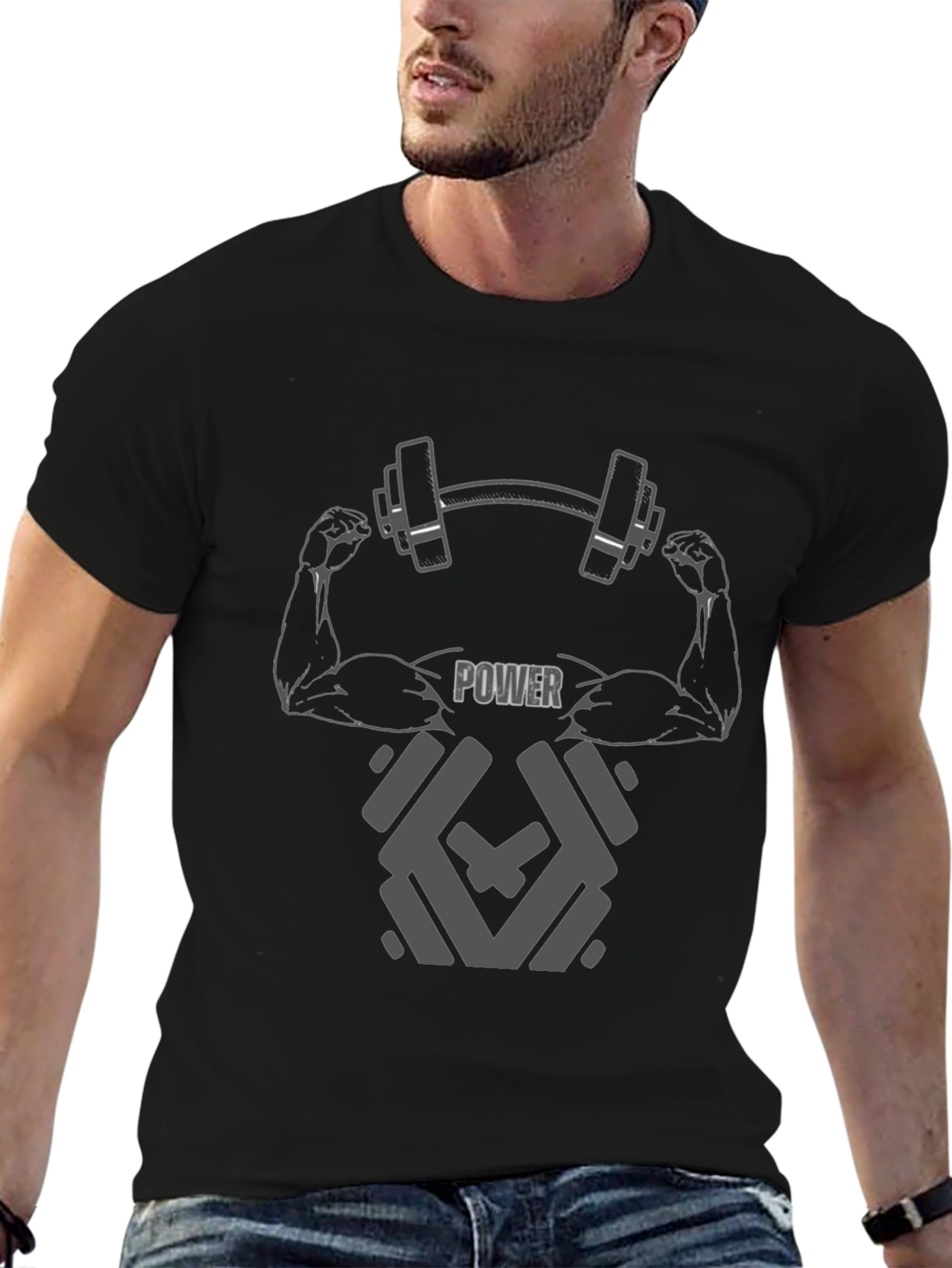 Camiseta Negra Deportiva Power