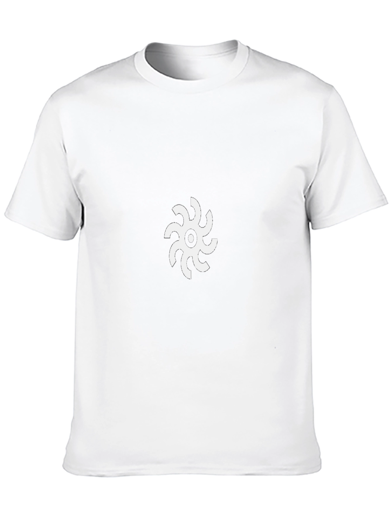 Camiseta Negra con Diseño Abstracto Circular
