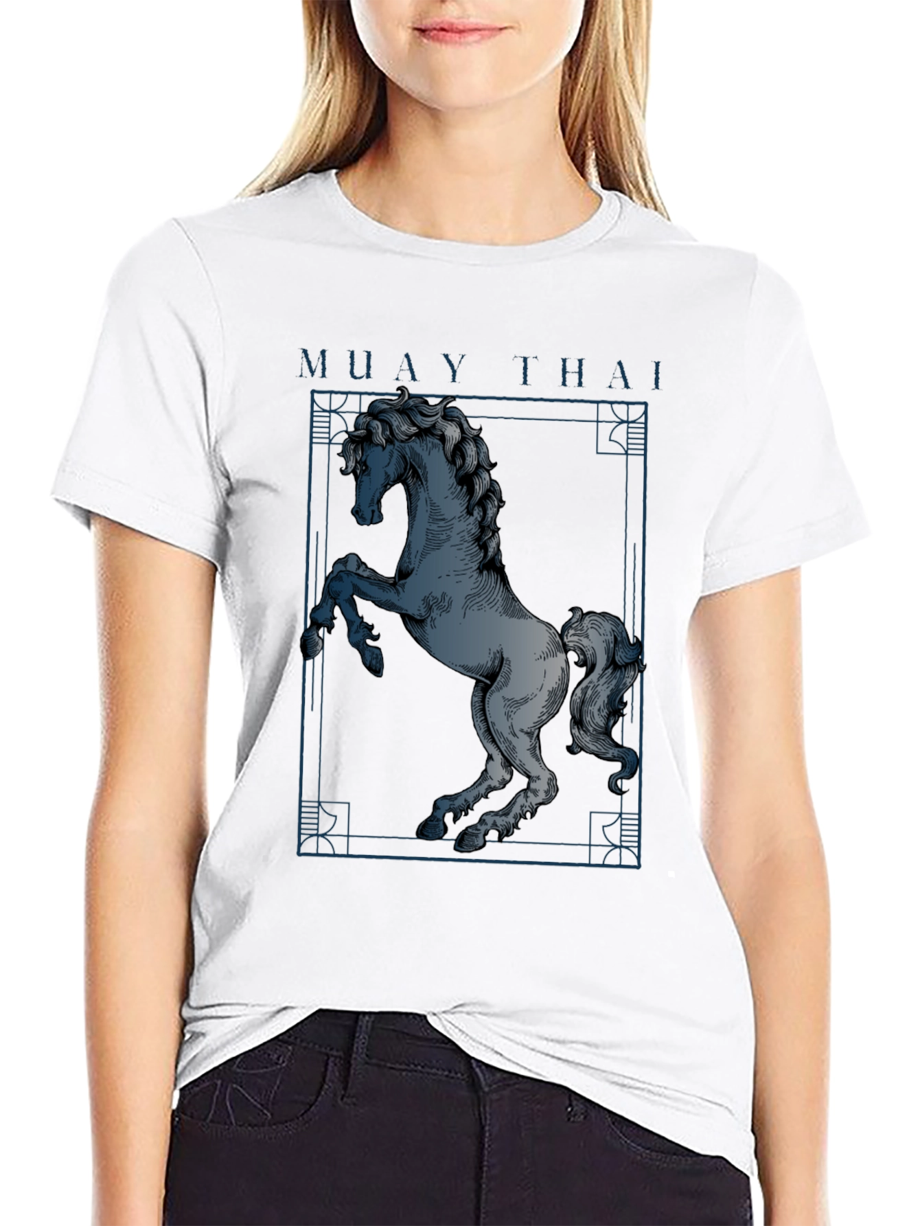 Camiseta Hombre Muay Thai Estampado Caballo
