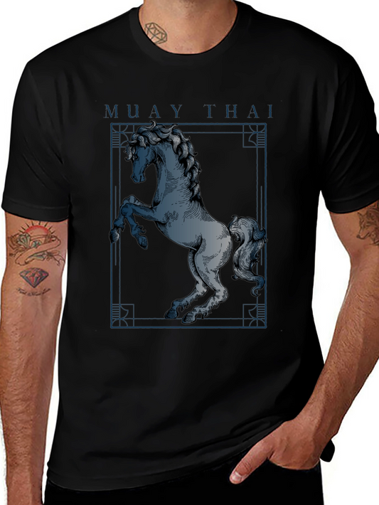 Camiseta Hombre Muay Thai Estampado Caballo