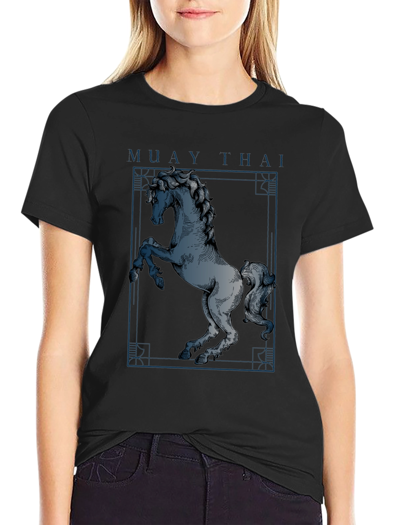 Camiseta Hombre Muay Thai Estampado Caballo