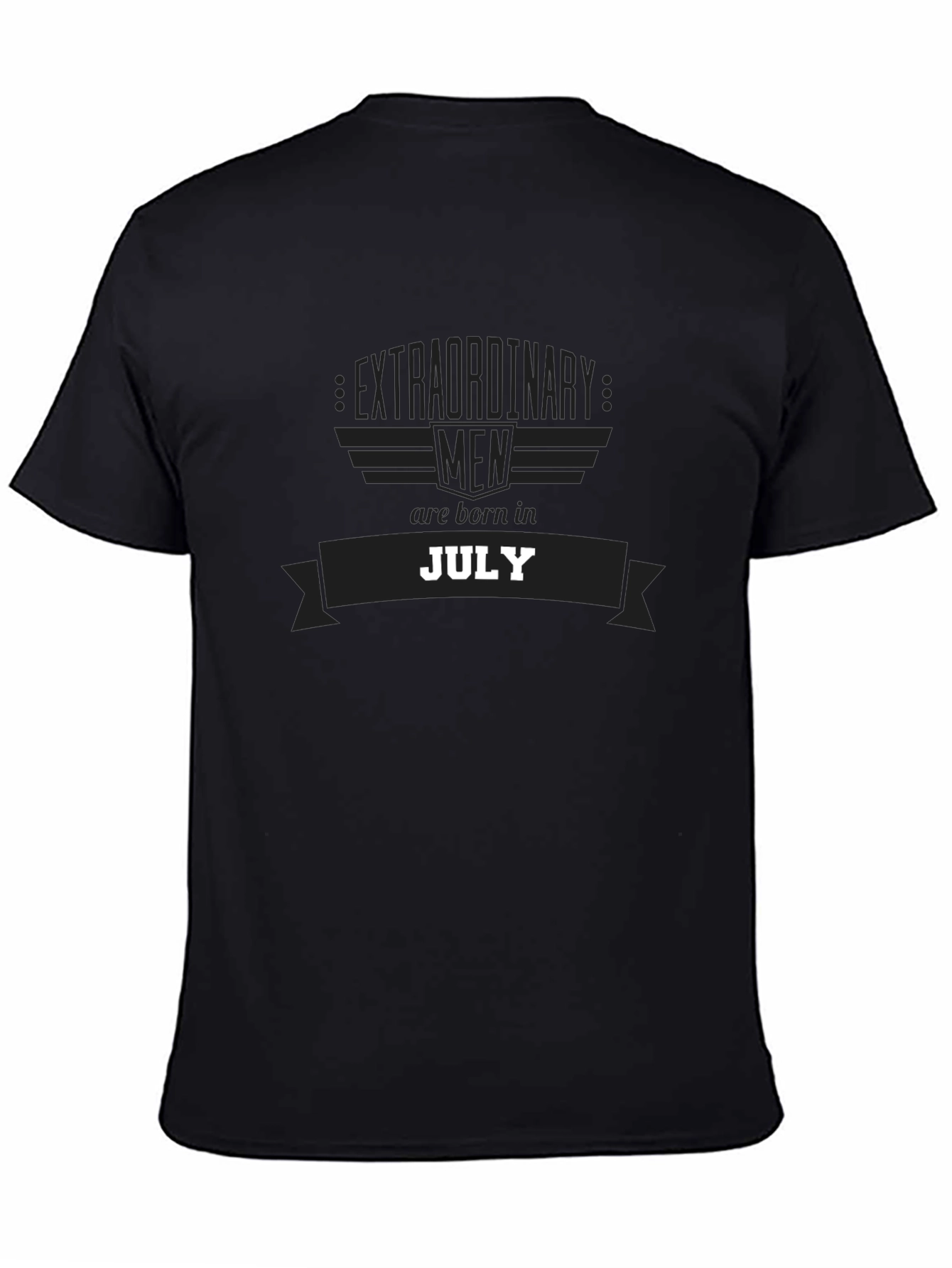 Camiseta Negra Hombres Extraordinarios Nacen en Julio