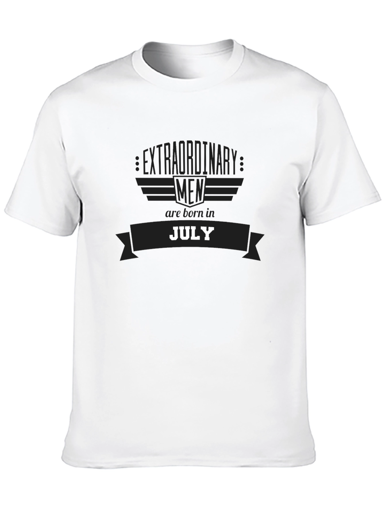 Camiseta Negra Hombres Extraordinarios Nacen en Julio