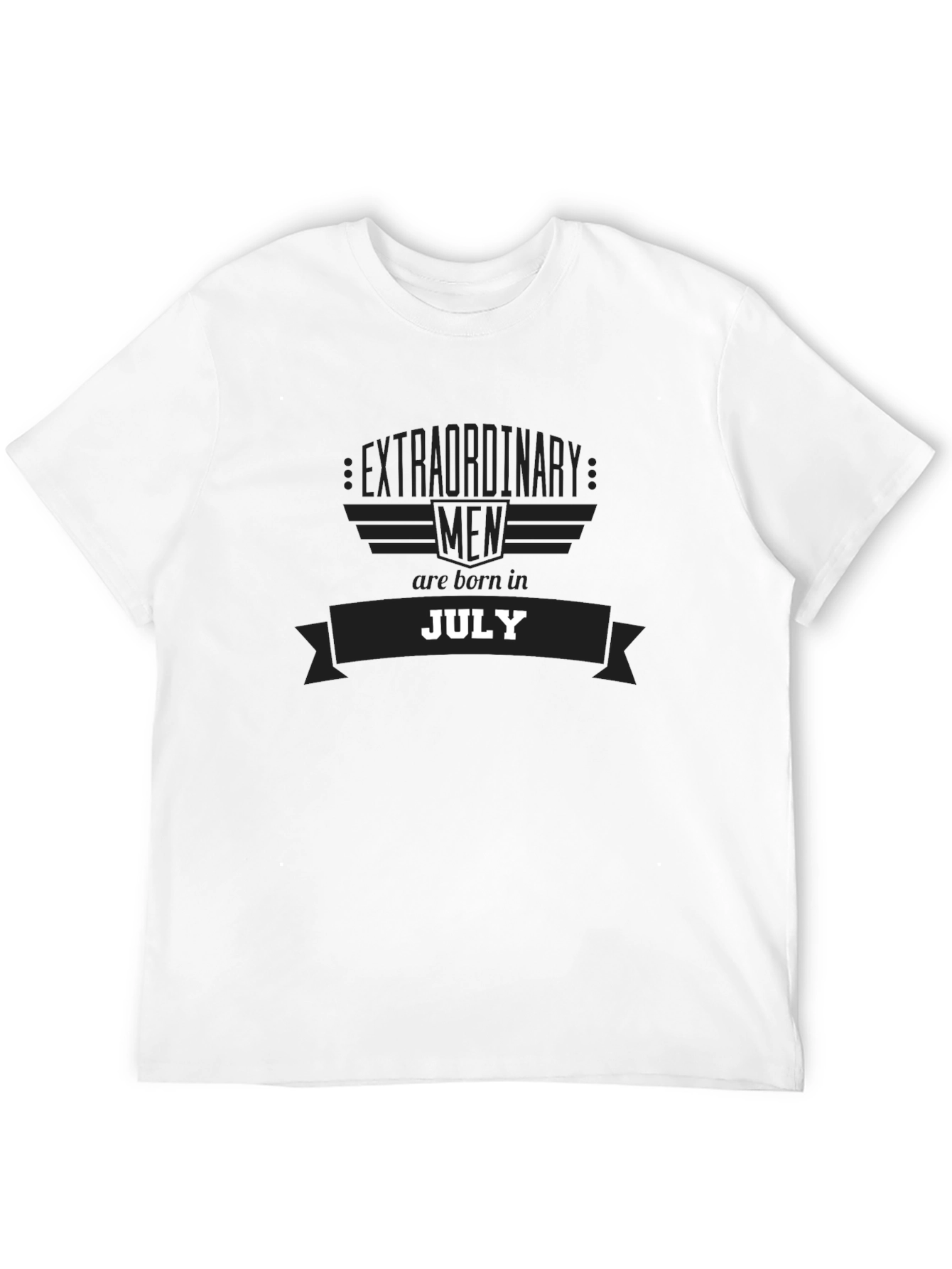 Camiseta Negra Hombres Extraordinarios Nacen en Julio