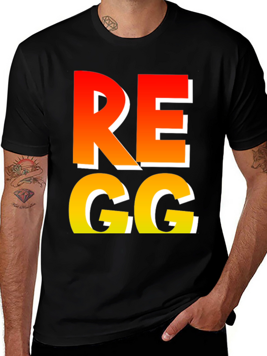 Camiseta Regg Degradado Naranja Amarillo Diseño Moderno