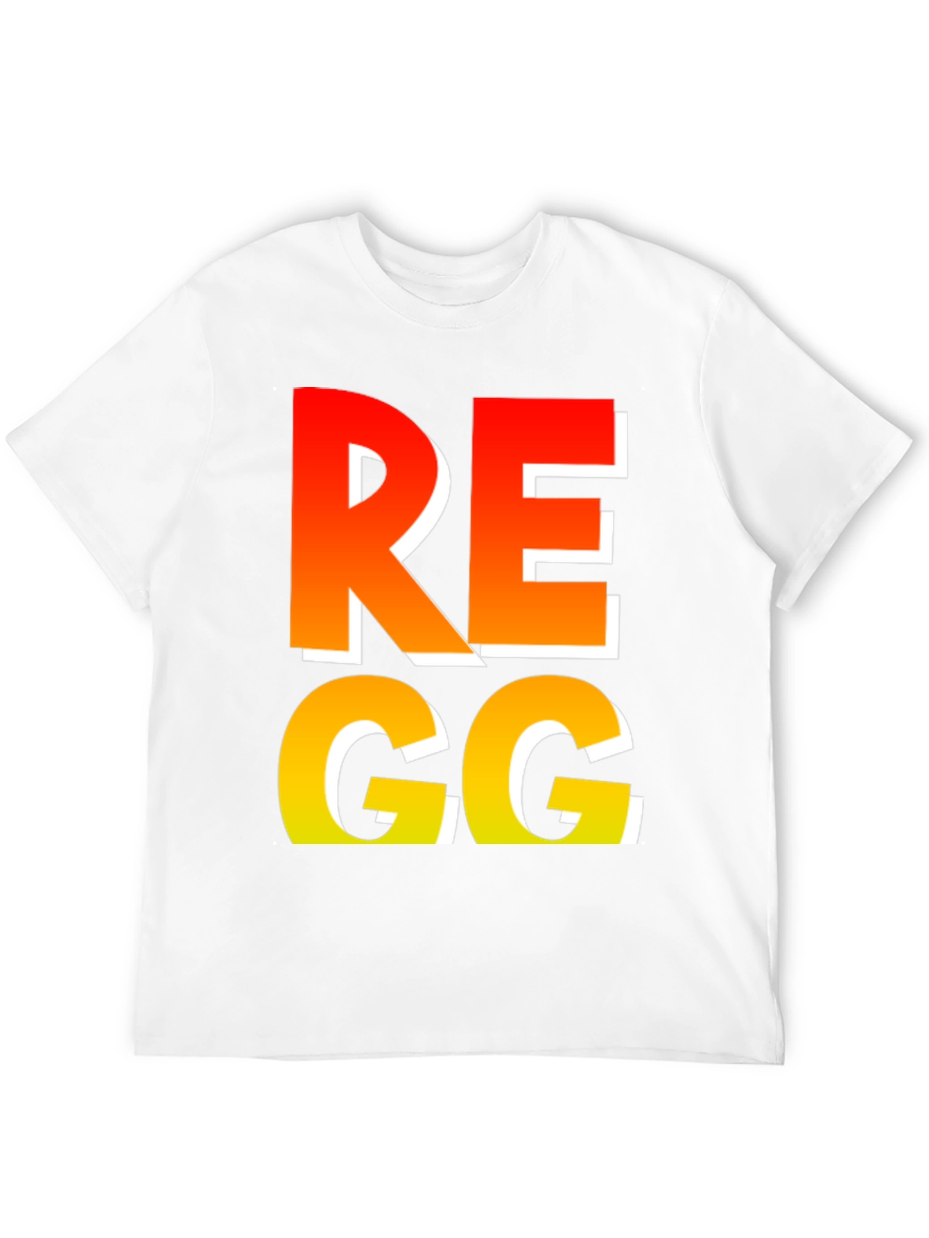 Camiseta Regg Degradado Naranja Amarillo Diseño Moderno
