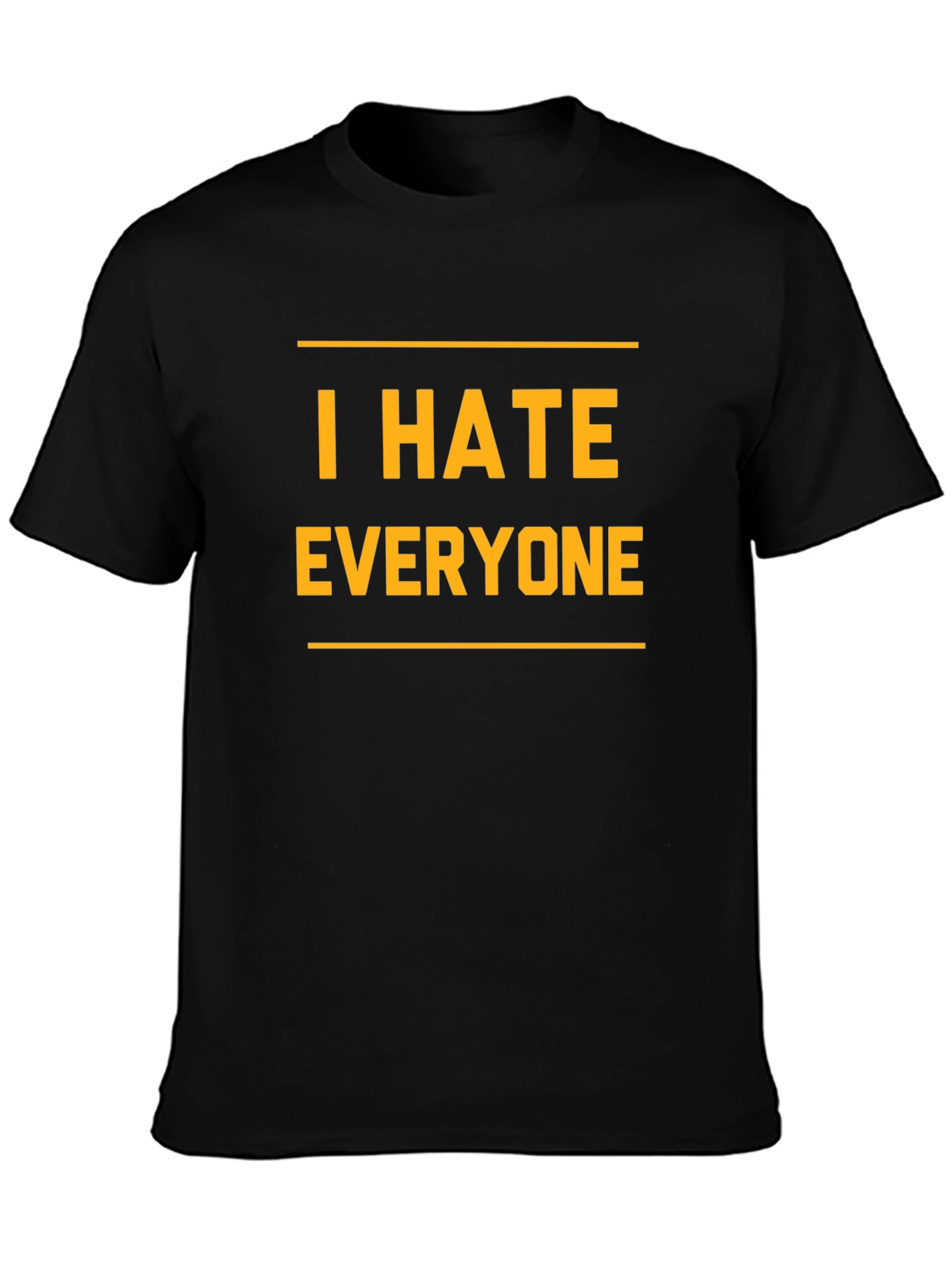 Camiseta Negra: I Hate Everyone - Expresa tu Actitud!