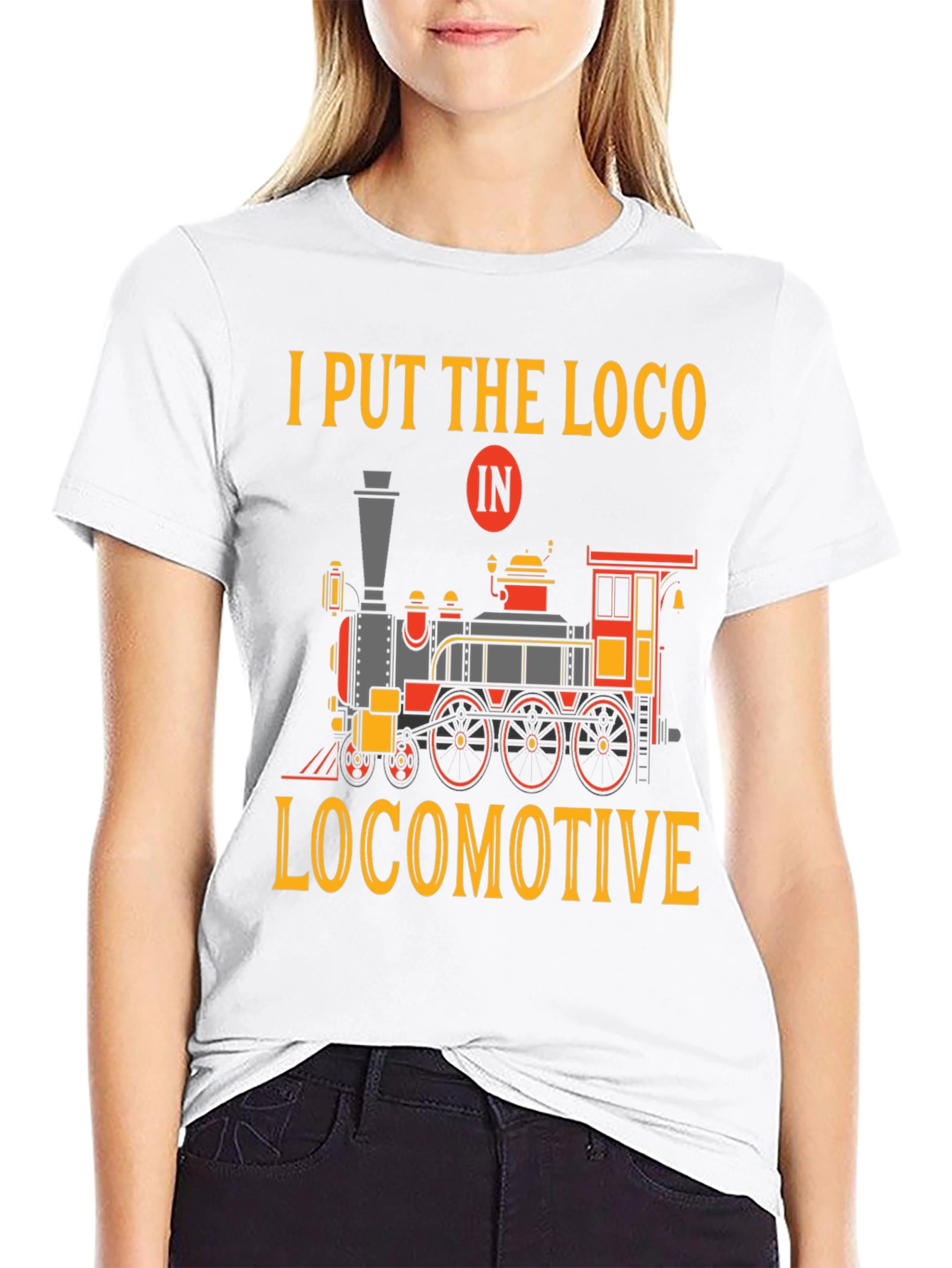 Camiseta I Put The Loco In Locomotive