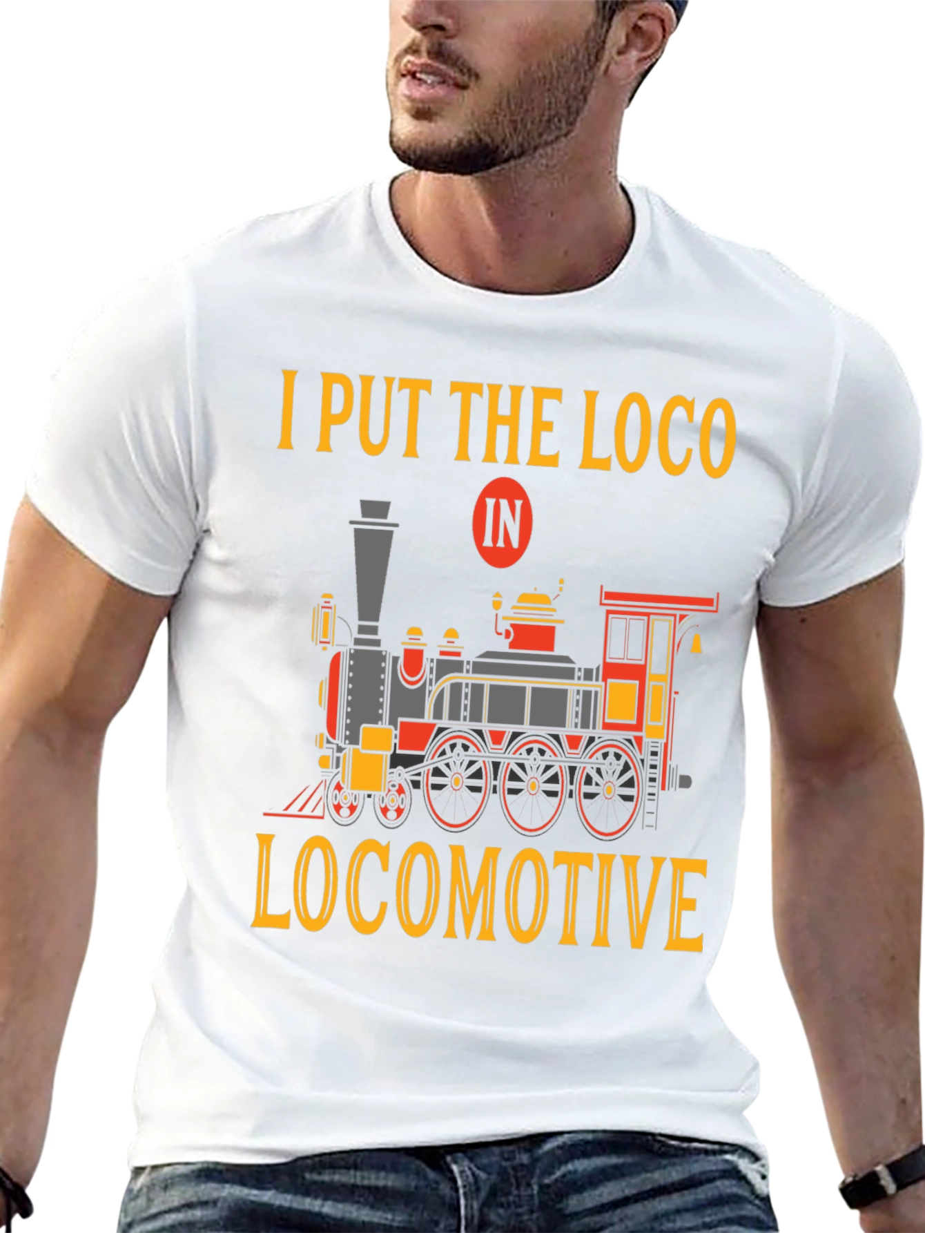 Camiseta I Put The Loco In Locomotive