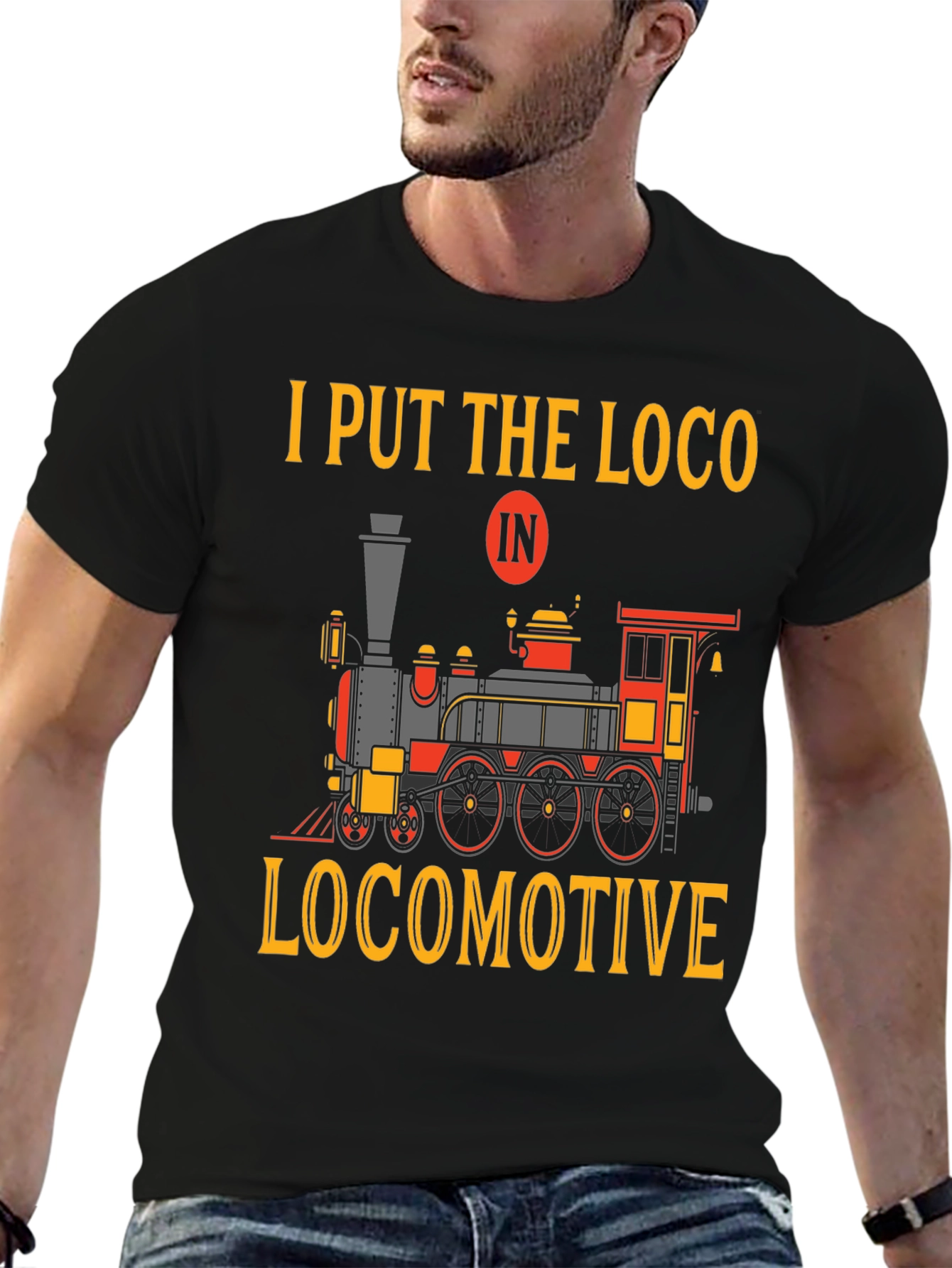 Camiseta I Put The Loco In Locomotive