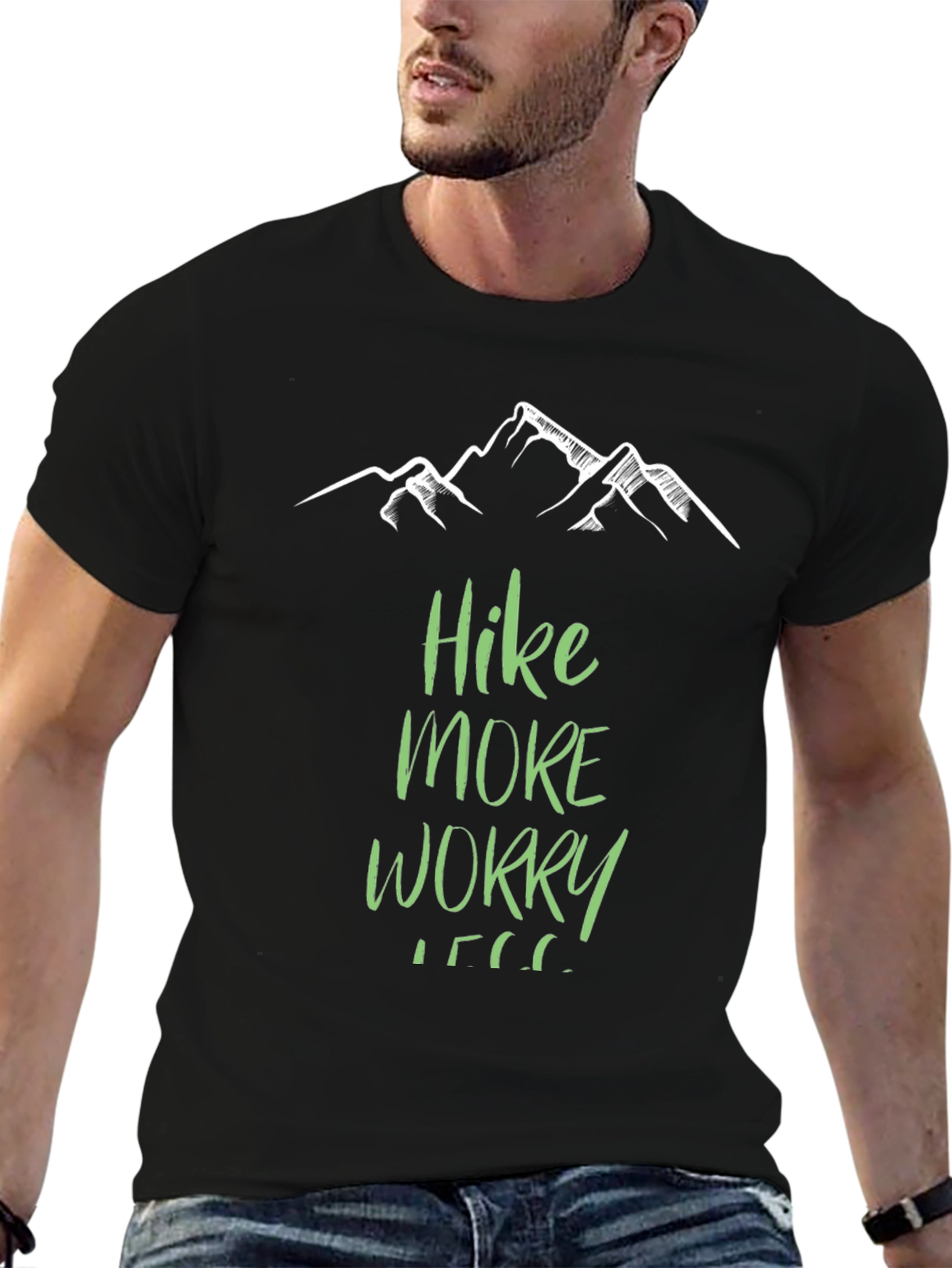 Camiseta Negra Hike More Worry Less