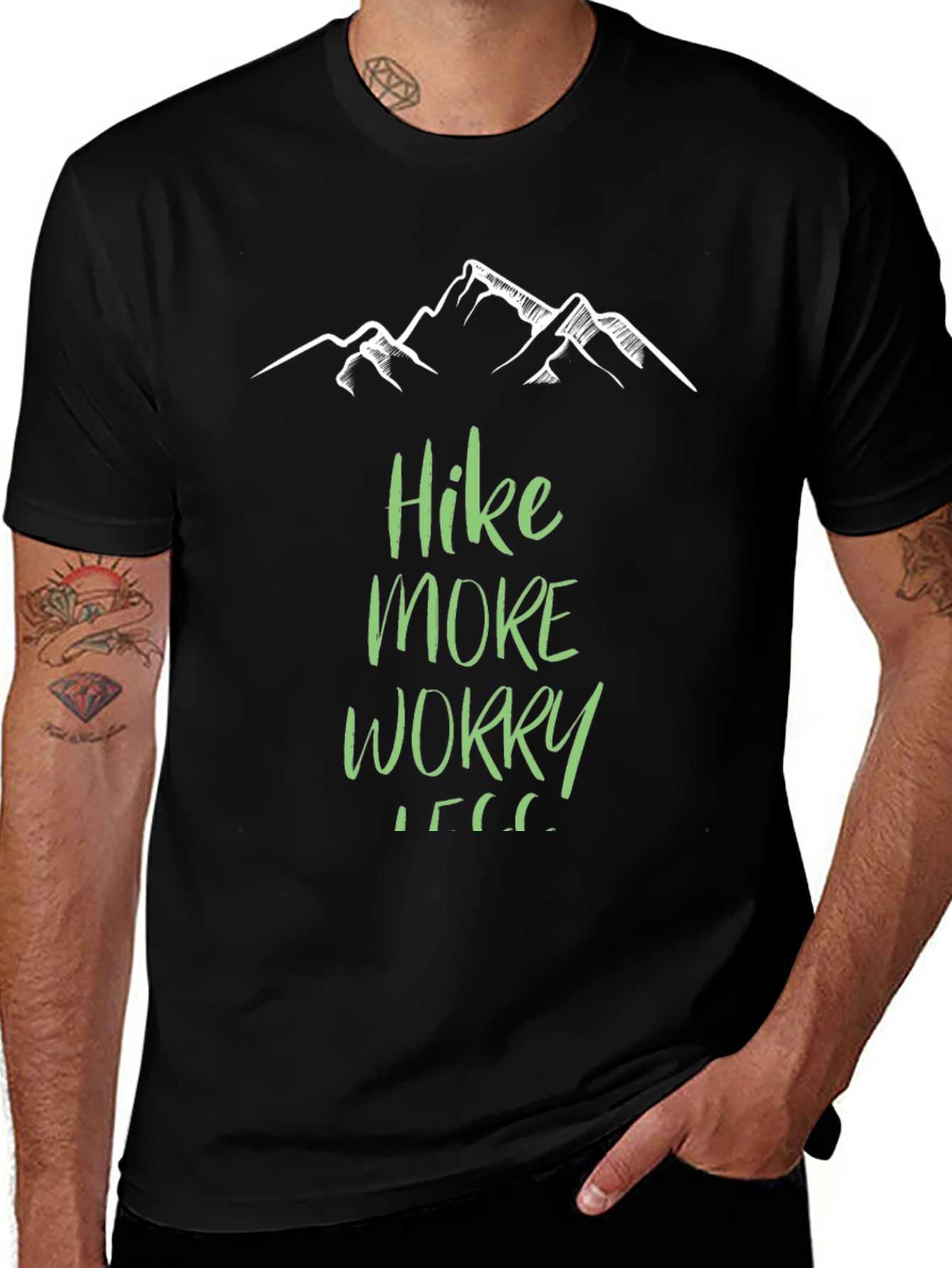 Camiseta Negra Hike More Worry Less