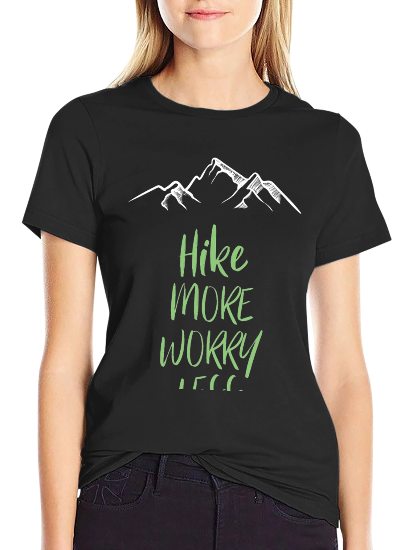 Camiseta Negra Hike More Worry Less