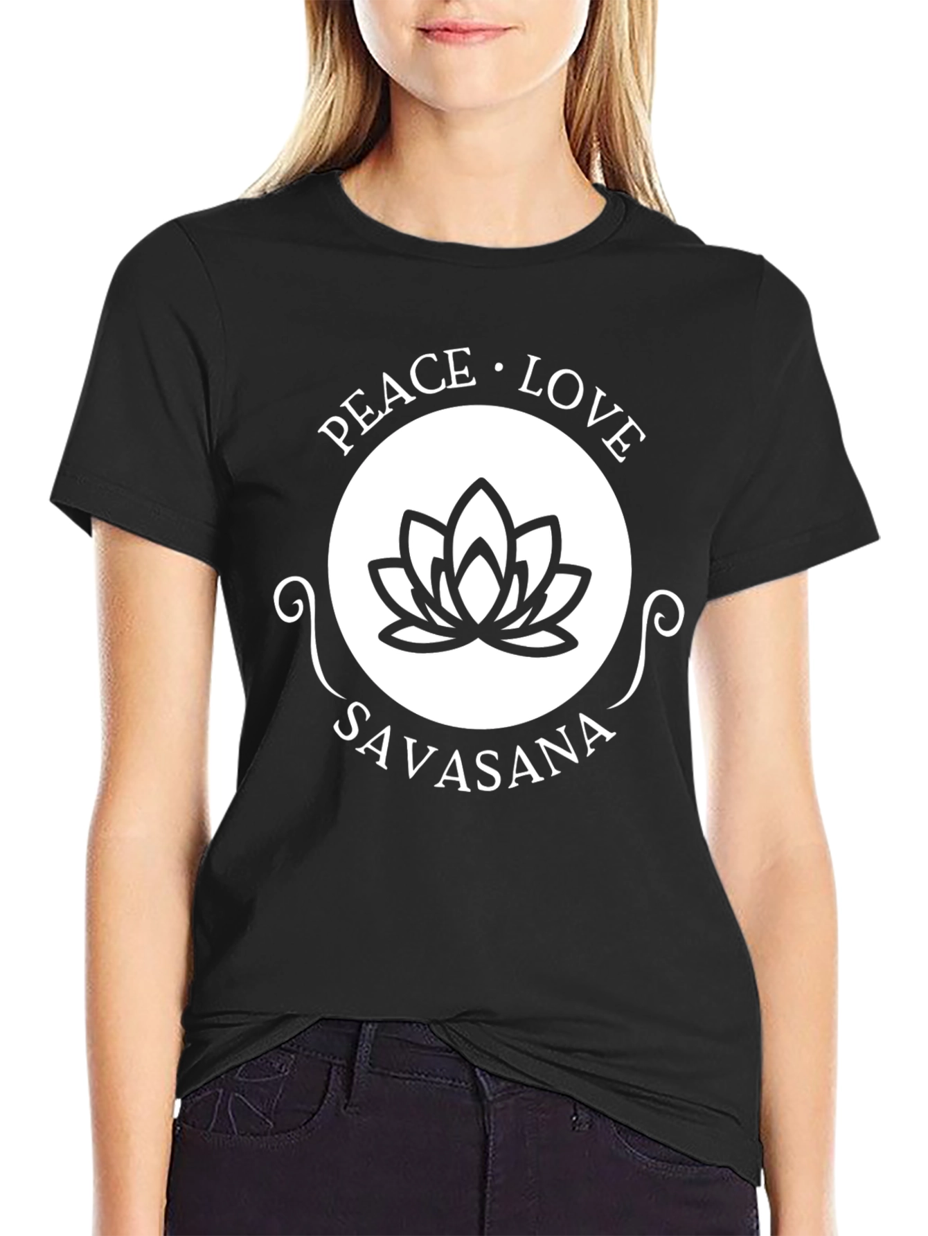Camiseta Yoga Paz Amor Savasana