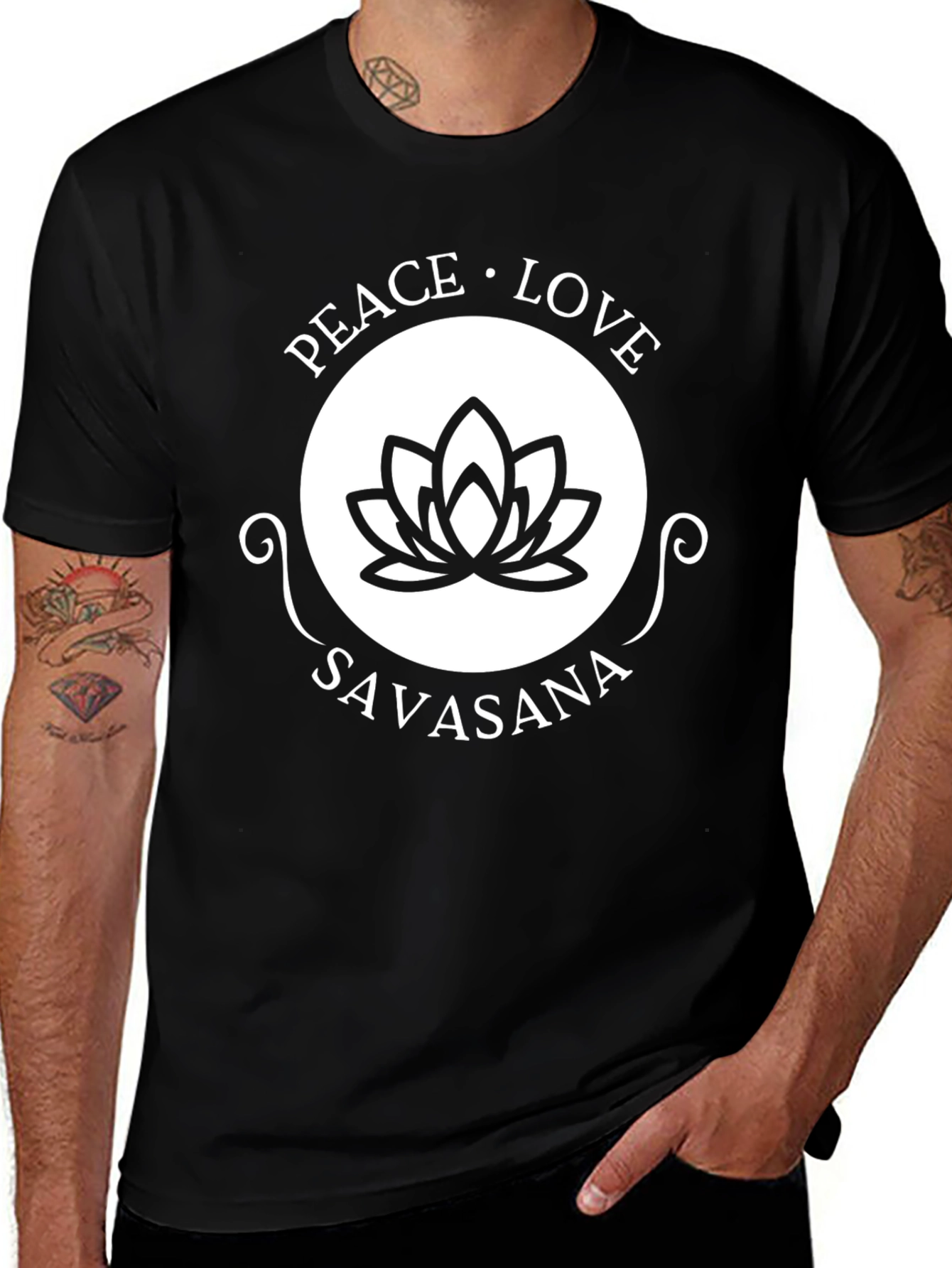 Camiseta Yoga Paz Amor Savasana