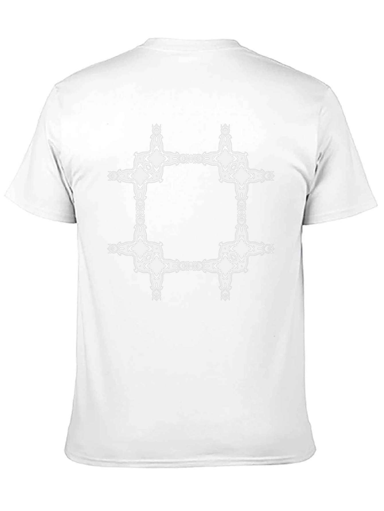 Camiseta Negra con Diseño Cuadrado Abstracto