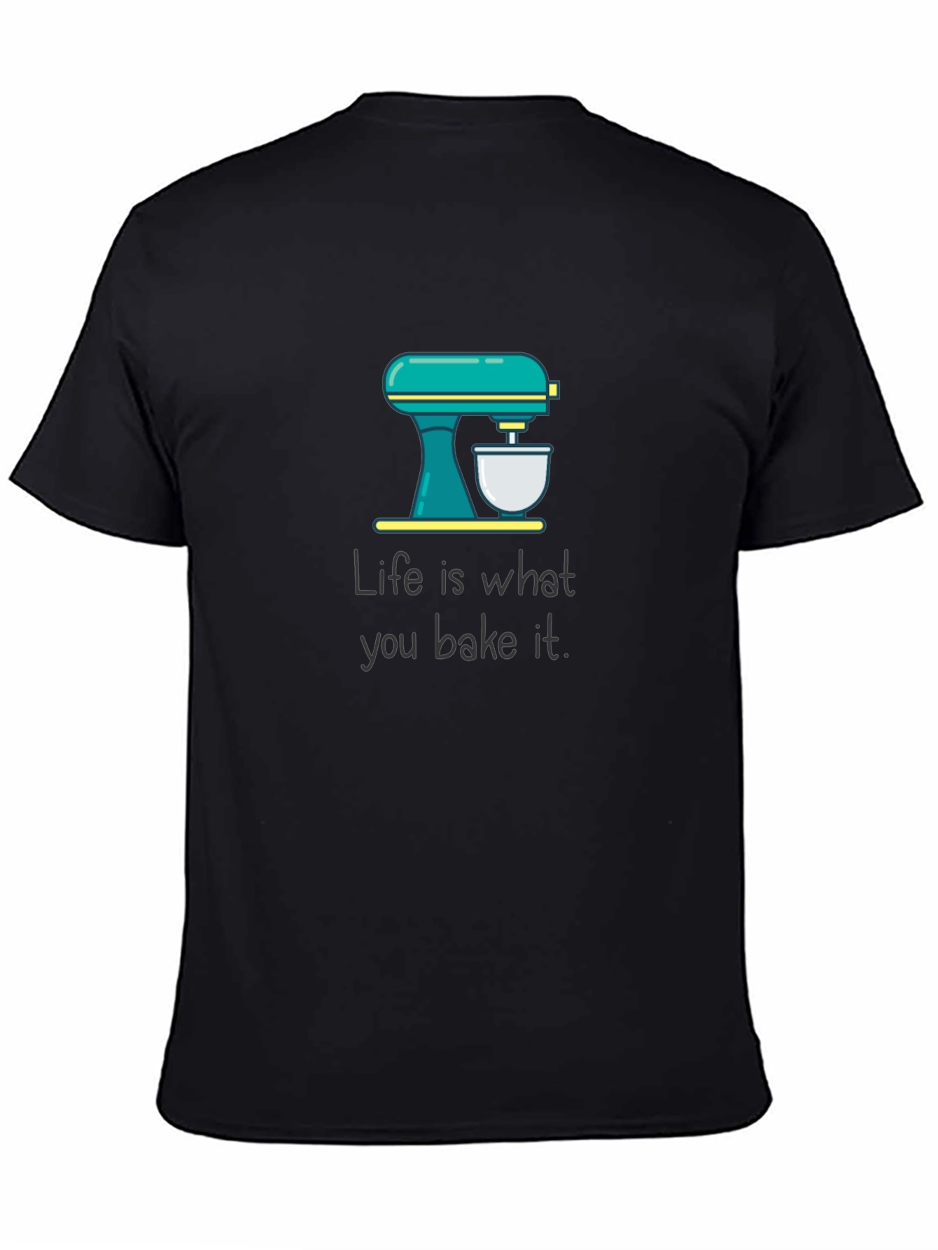 Camiseta Negra La vida es lo que horneas