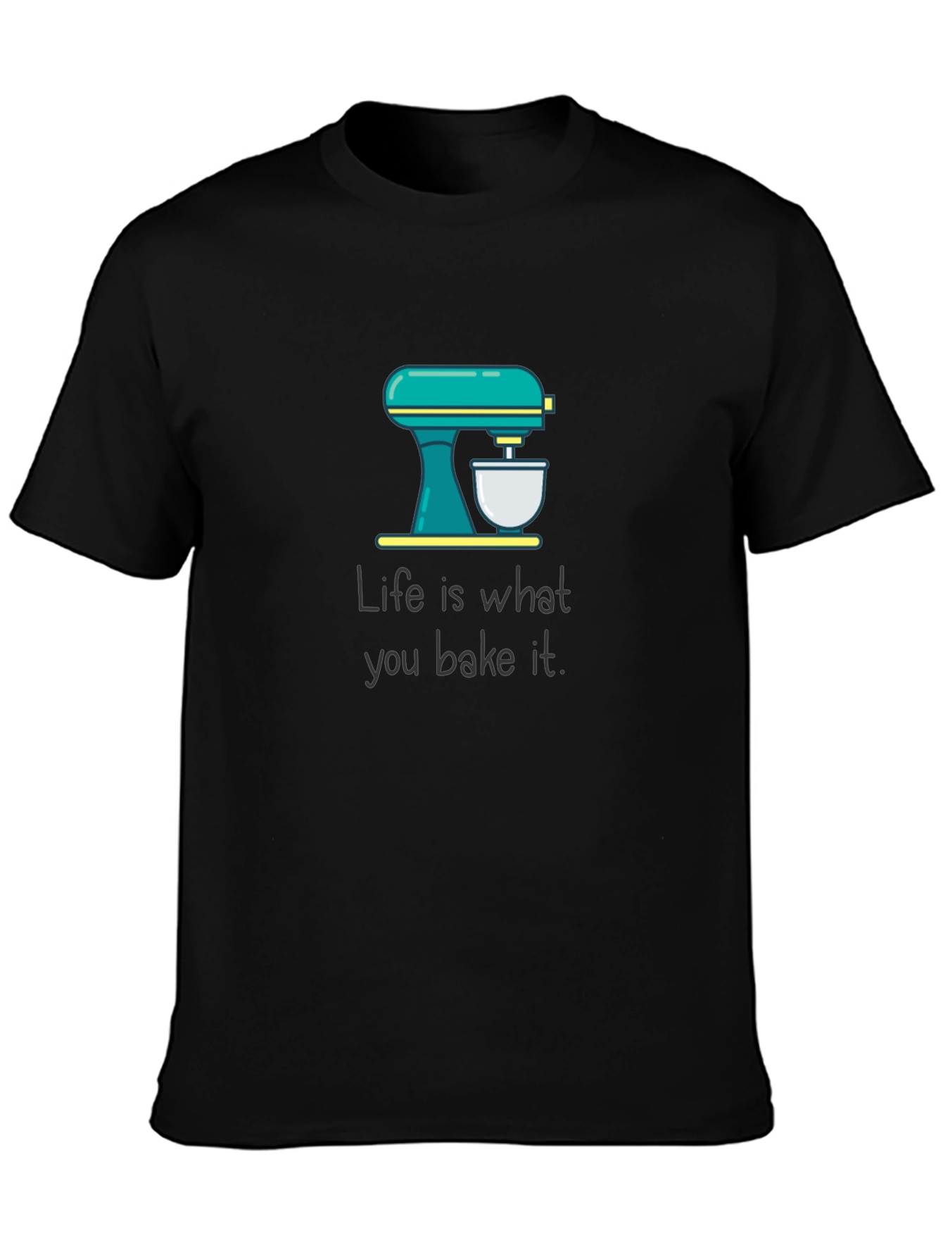 Camiseta Negra La vida es lo que horneas