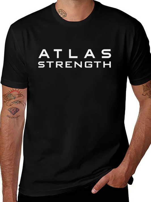 Camiseta Atlas Strength Negra para Hombre