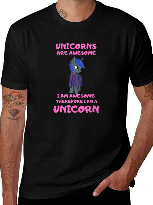 Camiseta Negra Unicornios Are Awesome