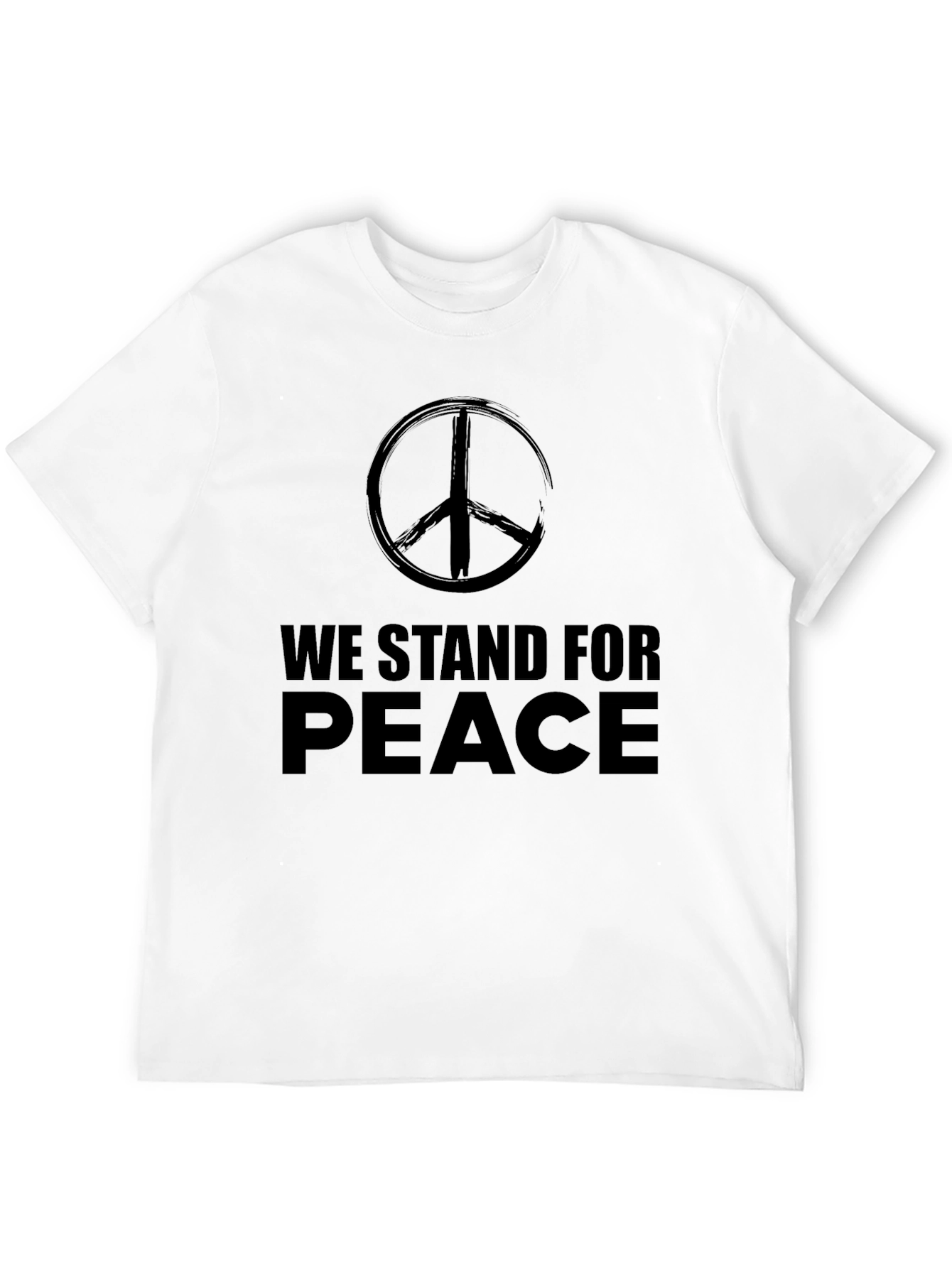 Camiseta Negra We Stand for Peace