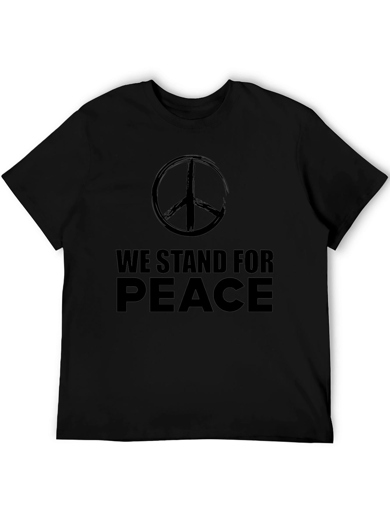Camiseta Negra We Stand for Peace