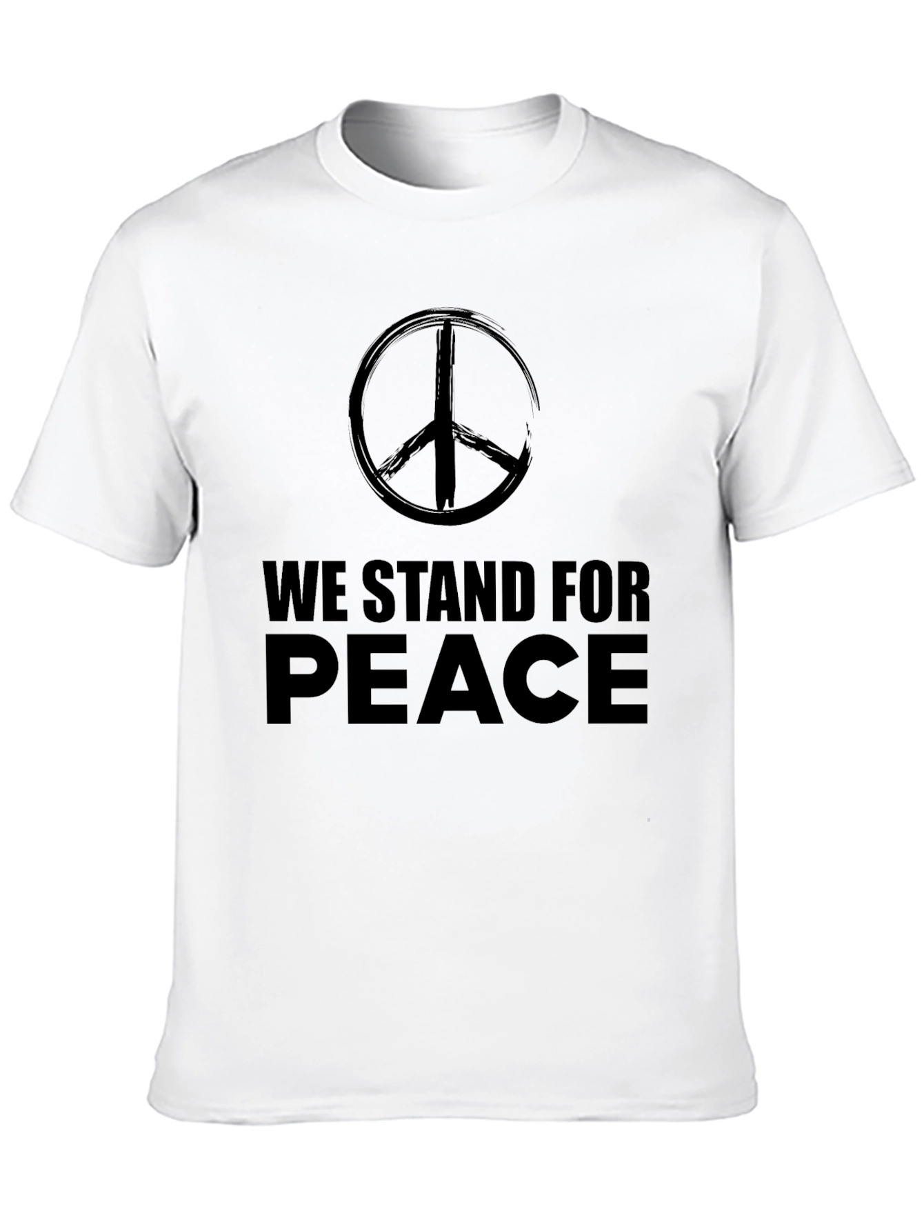 Camiseta Negra We Stand for Peace