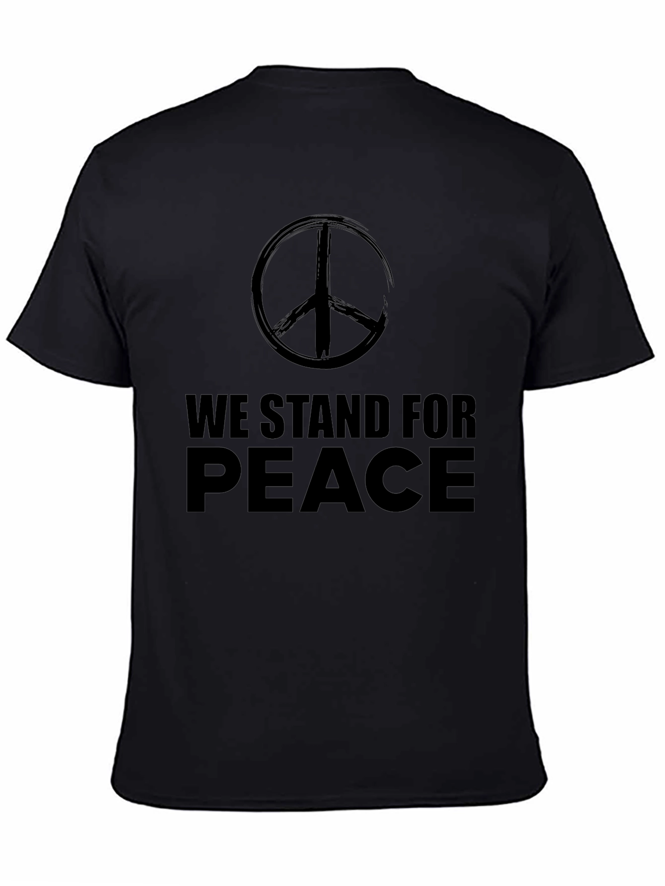 Camiseta Negra We Stand for Peace