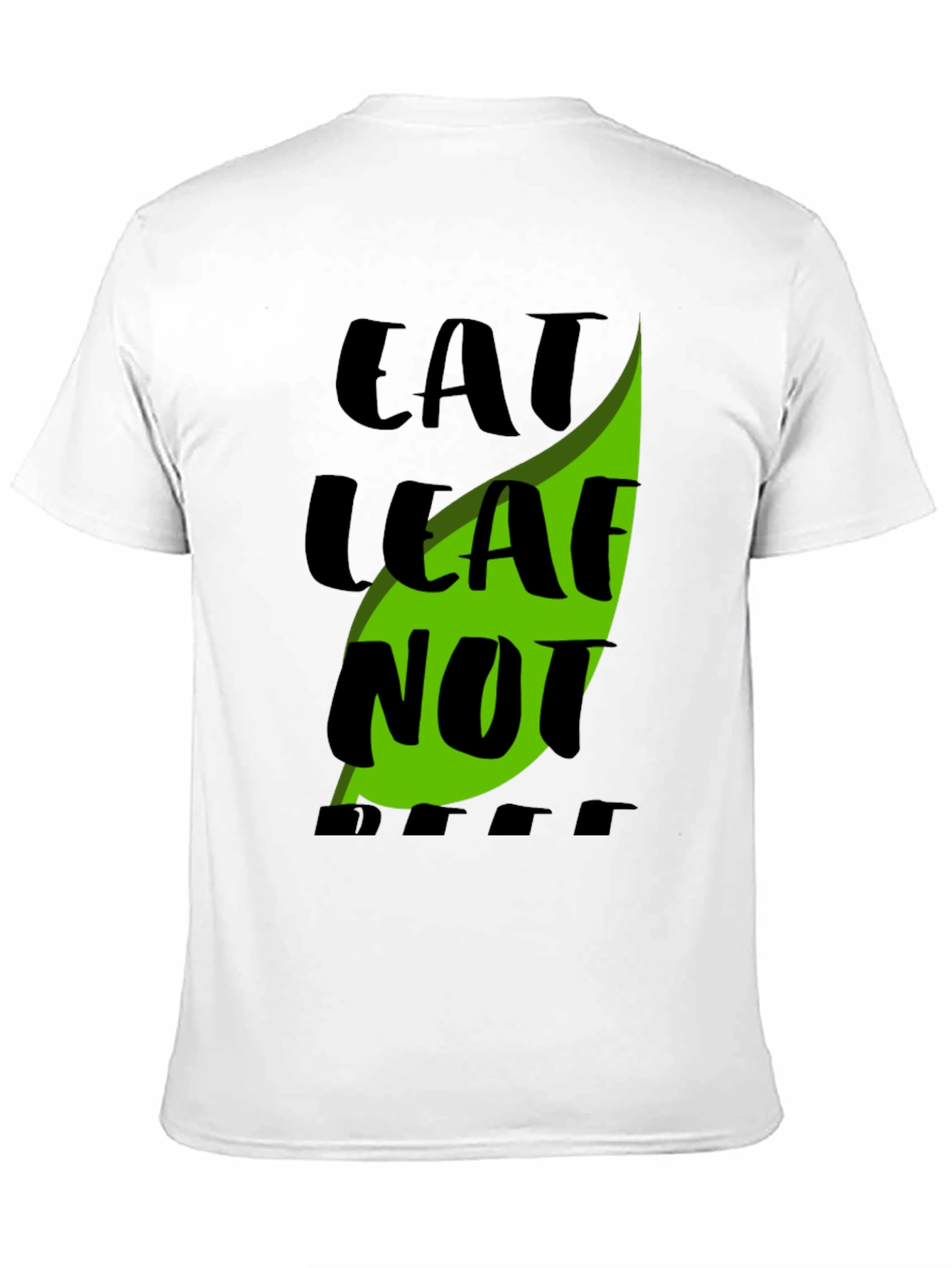 Camiseta Negra Eat Leaf Not Beef