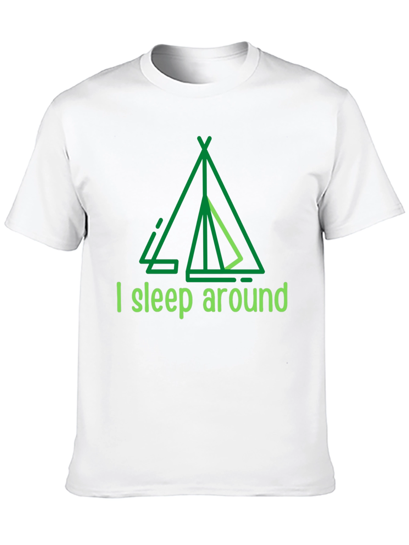 Camiseta Negra I sleep around para Aventureros