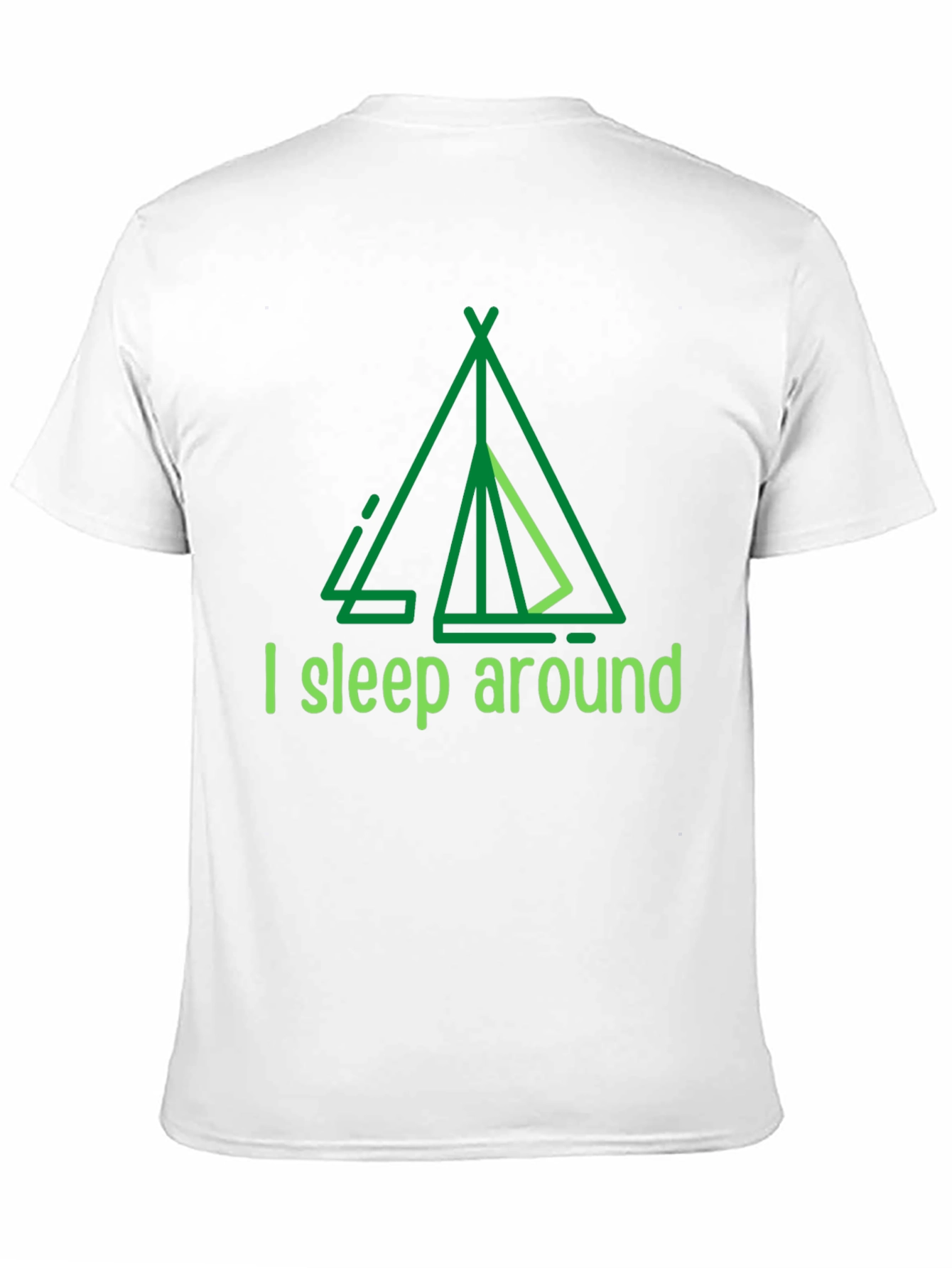 Camiseta Negra I sleep around para Aventureros