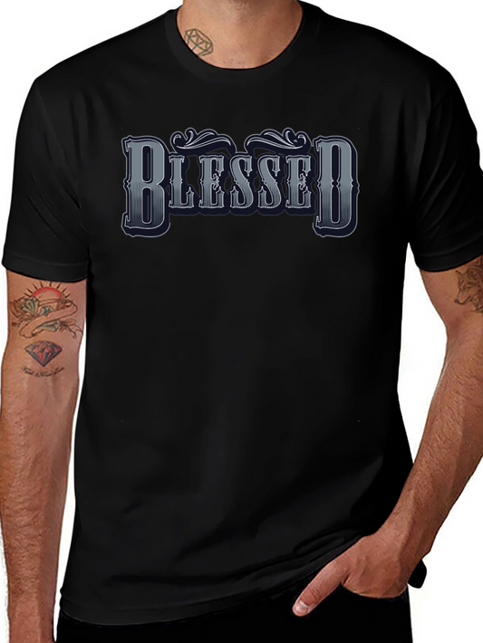 Camiseta Negra Blessed para Hombre