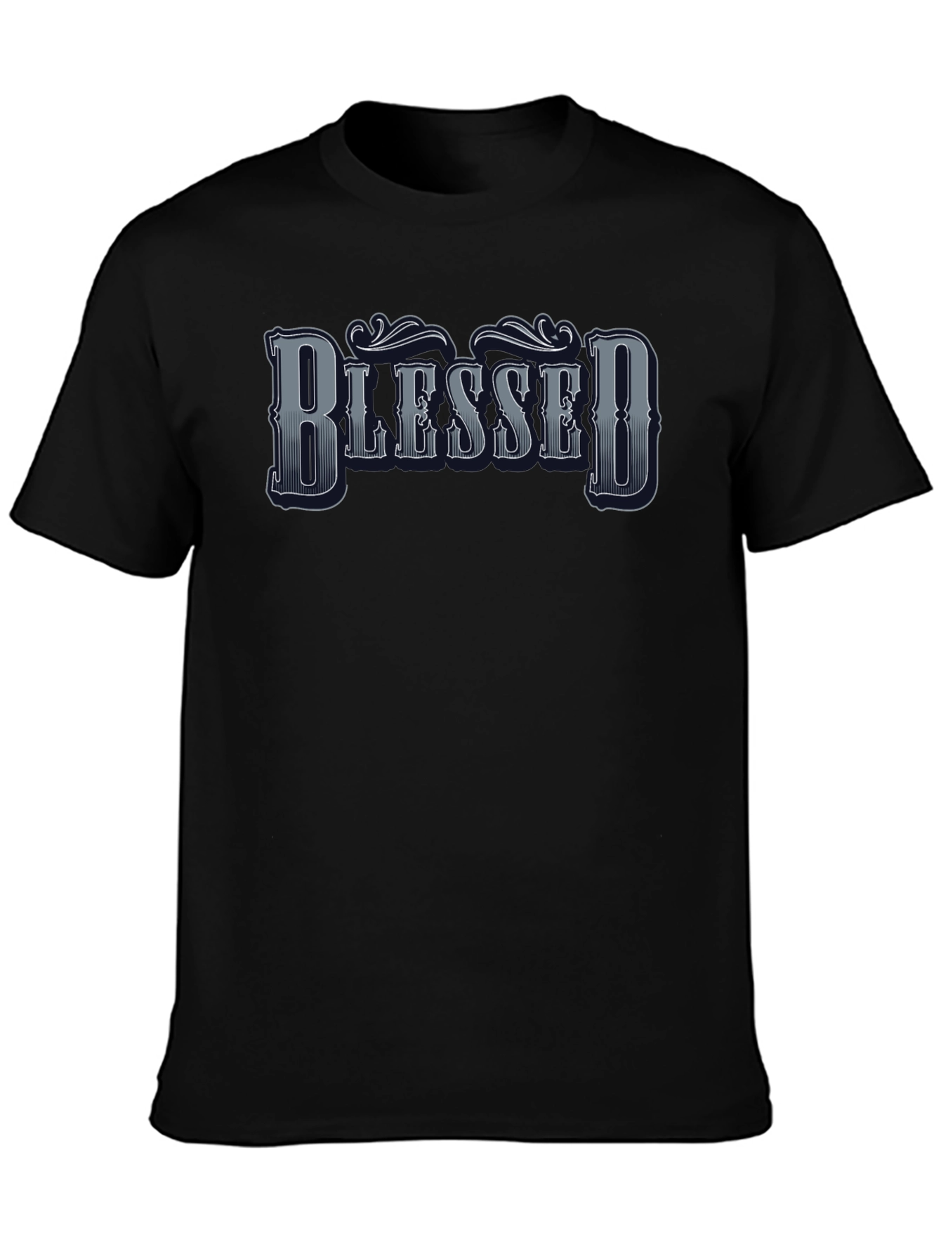 Camiseta Negra Blessed para Hombre