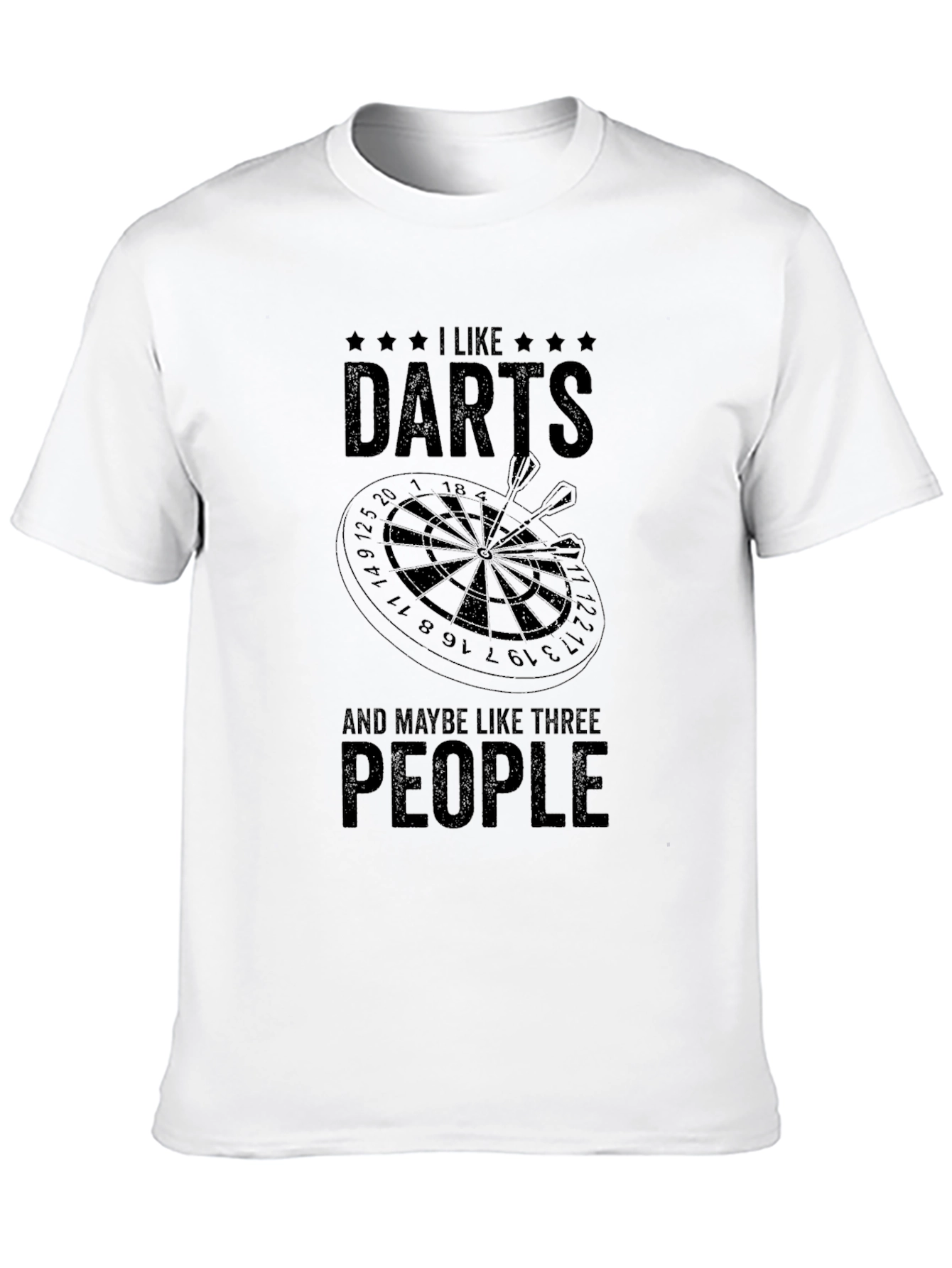Camiseta Negra Darts y Quizás Tres Personas