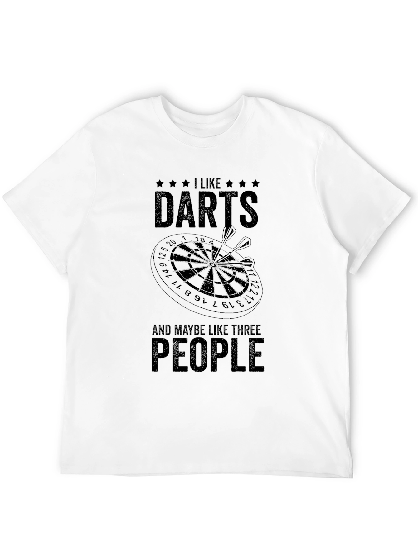 Camiseta Negra Darts y Quizás Tres Personas