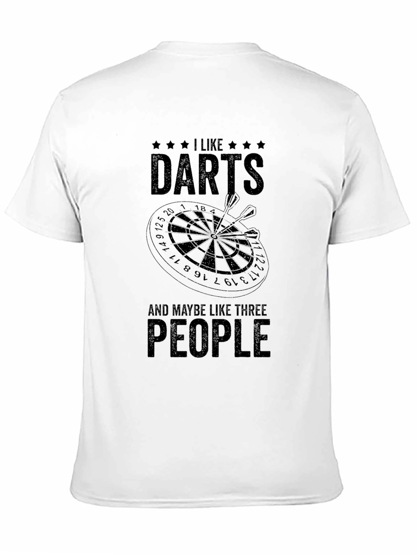 Camiseta Negra Darts y Quizás Tres Personas