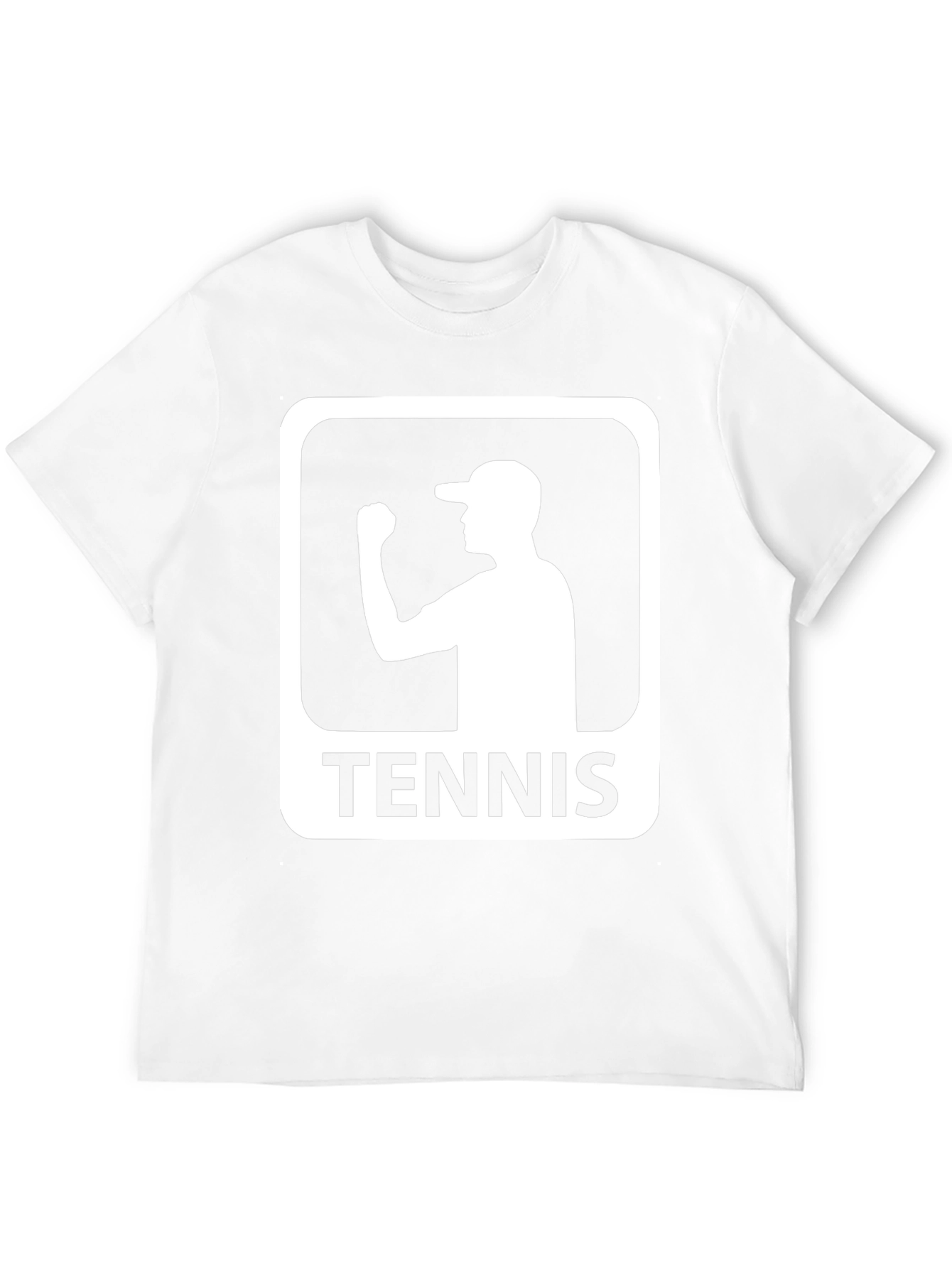 Camiseta Negra Diseño Tenis para Hombre