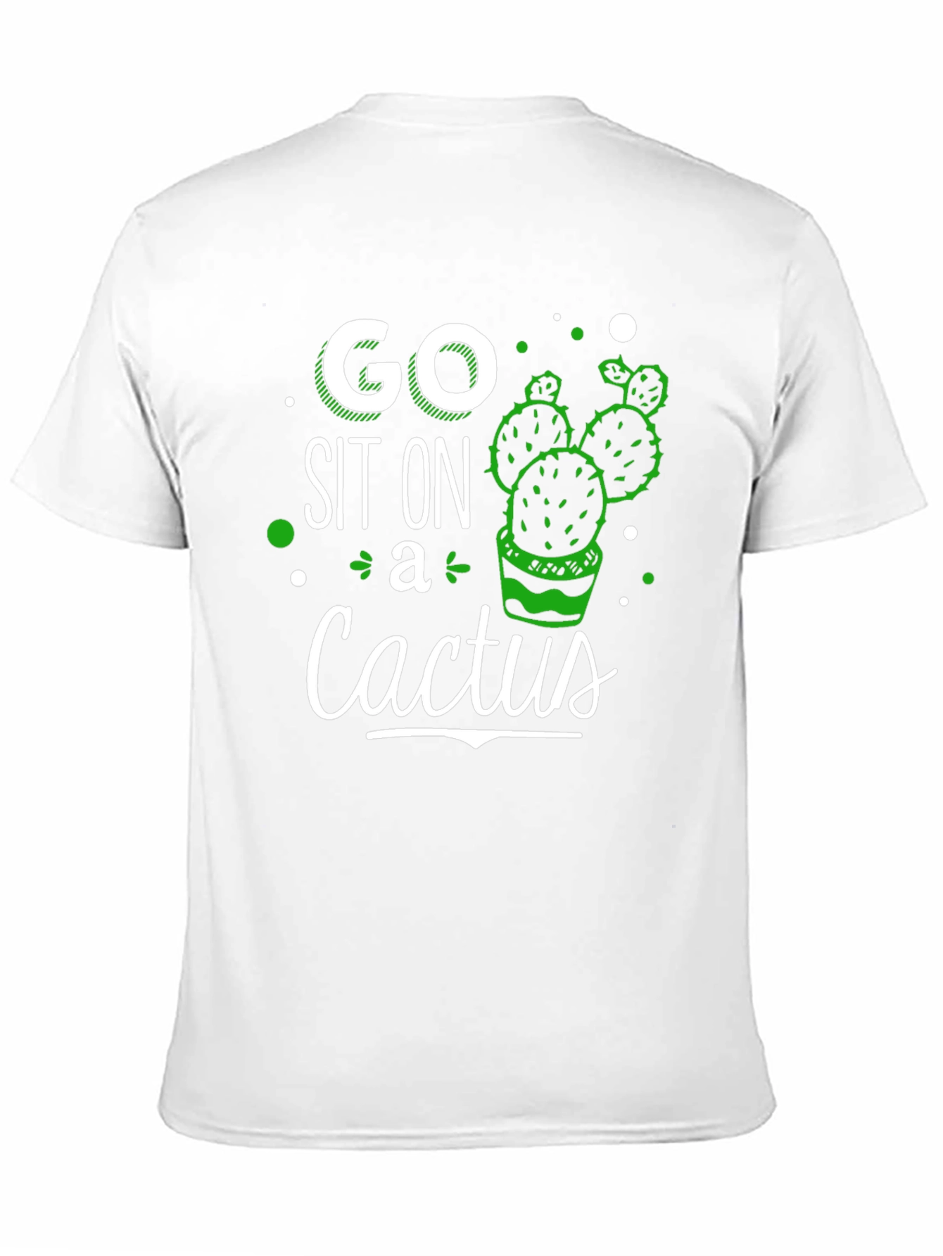 Camiseta Negra con Diseño Gráfico de Cactus