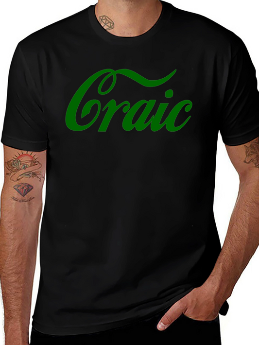 Camiseta Negra Craic Irlandés Divertida