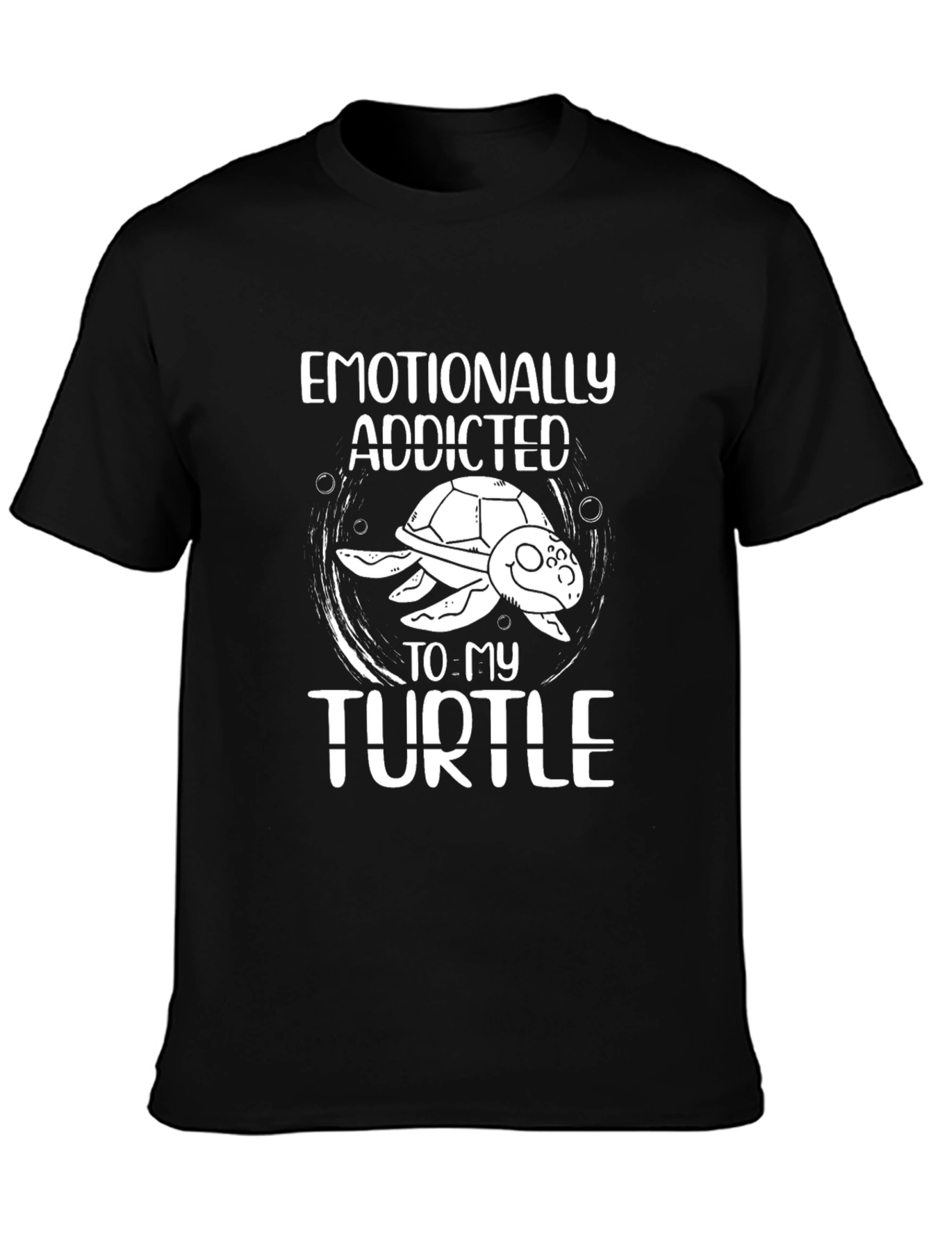 Camiseta Negra: Adicto Emocionalmente a mi Tortuga